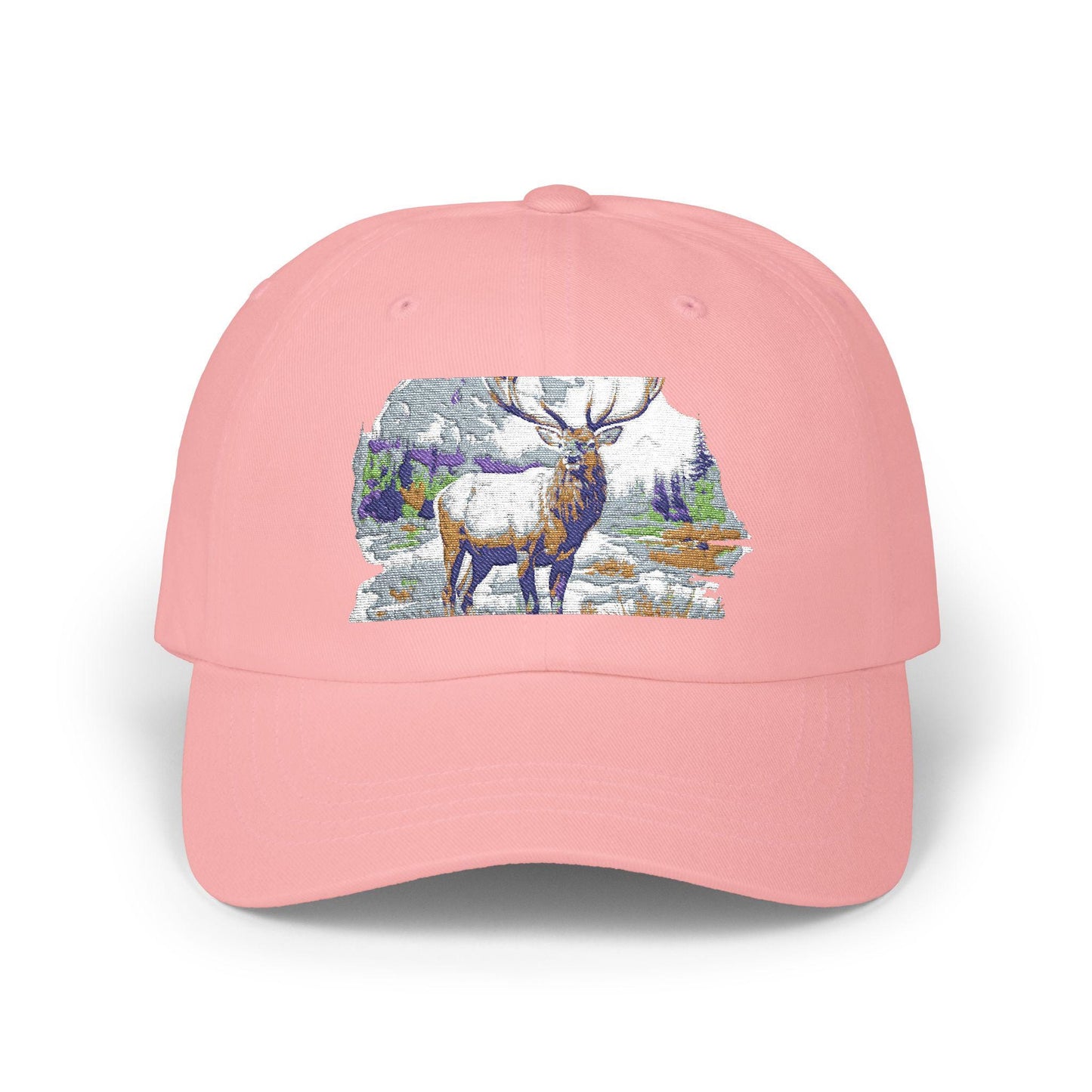 Elk Mountains Dad Cap - Classic Hunter Hat, Nature Lover Gifts, Outdoorsman Snapback, Forest Wildlife Adjustable Baseball Cap