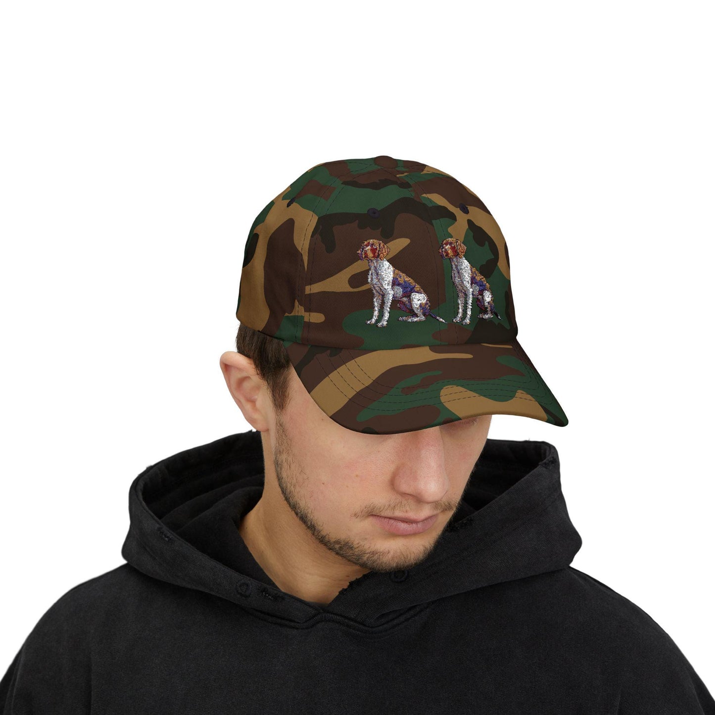 German Shorthaired Pointer Dad Cap - Nature & Pet Lover Gift, Bird Hunter Hat with Double Dog Graphic, Classic Outdoor Hunting Dad Hat - Toddcraft