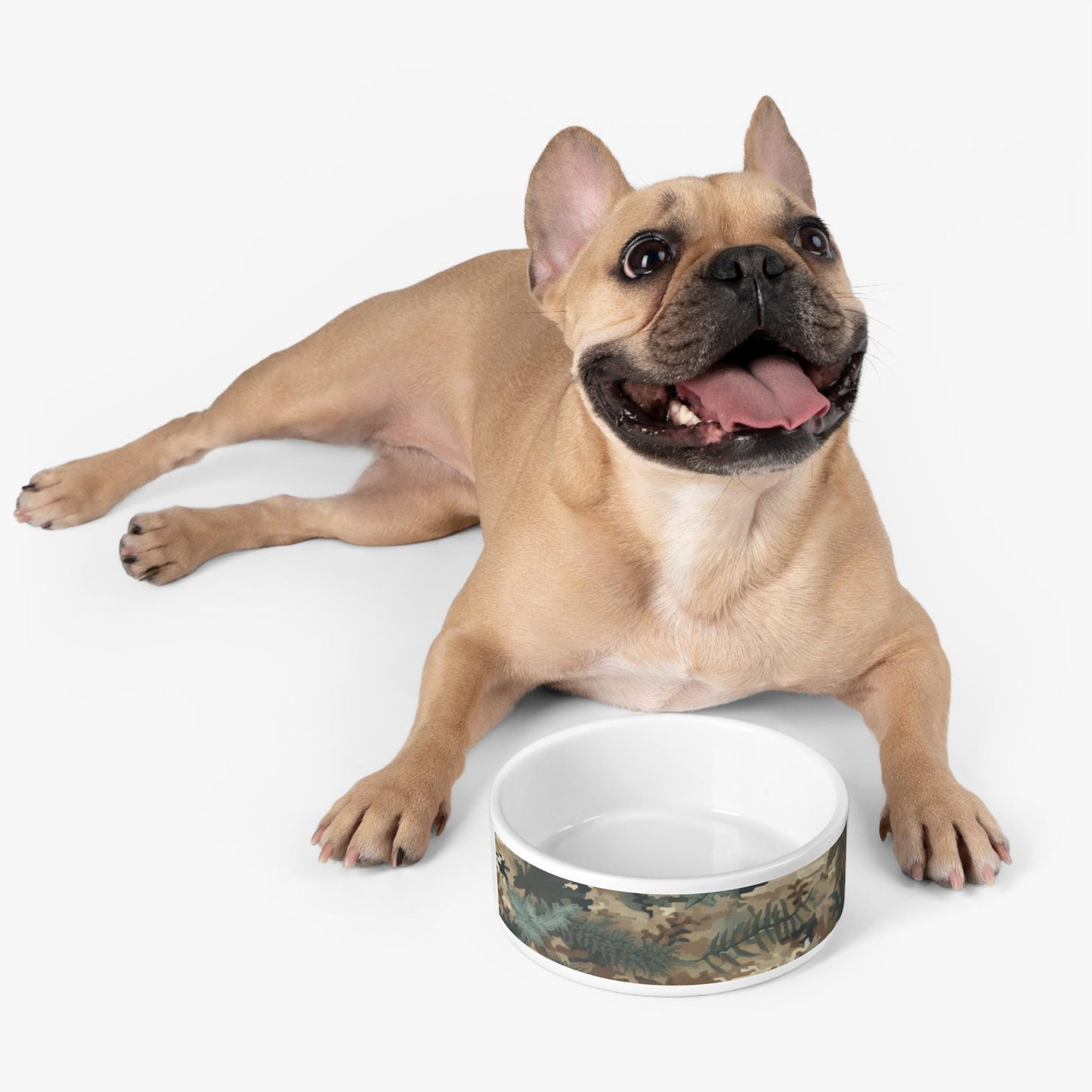 Camouflage Pet Bowl - Durable Non-Slip Dog Cat Food Dish, Outdoor-Friendly Water & Food Bowl for Pets