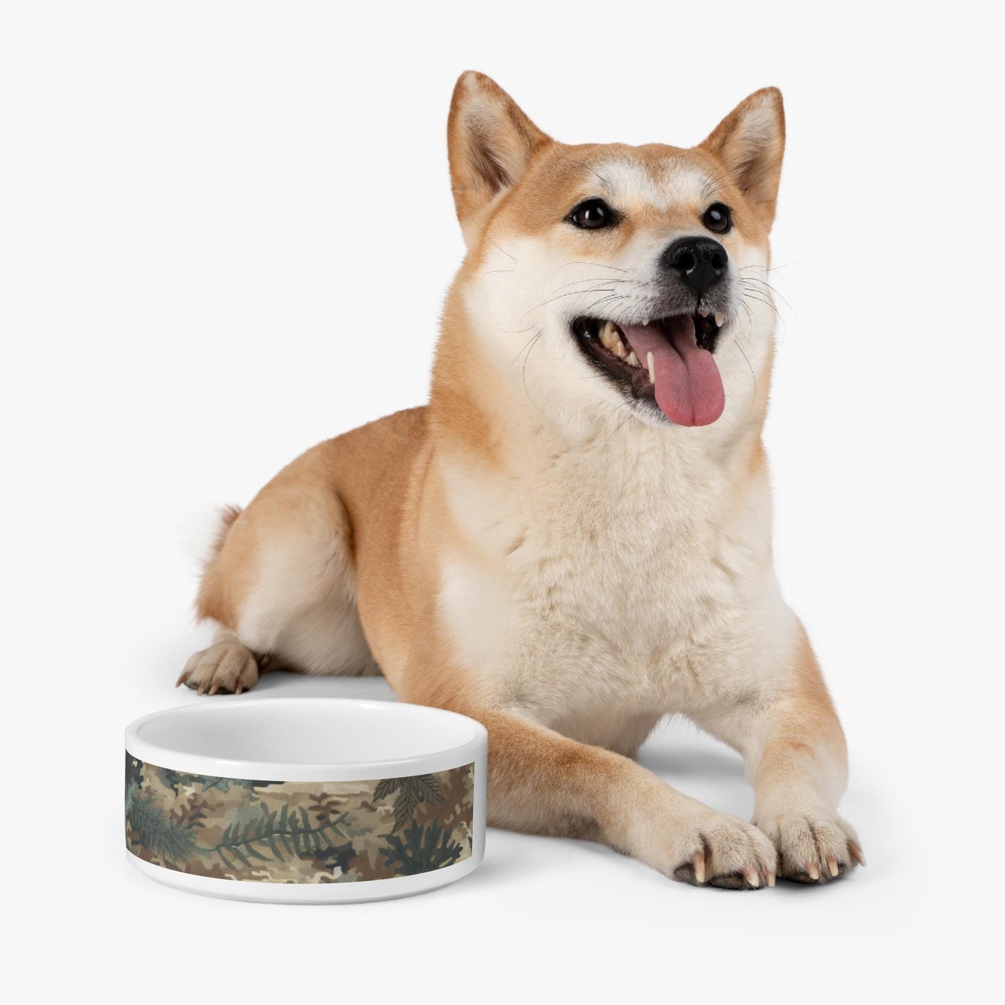 Camouflage Pet Bowl - Durable Non-Slip Dog Cat Food Dish, Outdoor-Friendly Water & Food Bowl for Pets