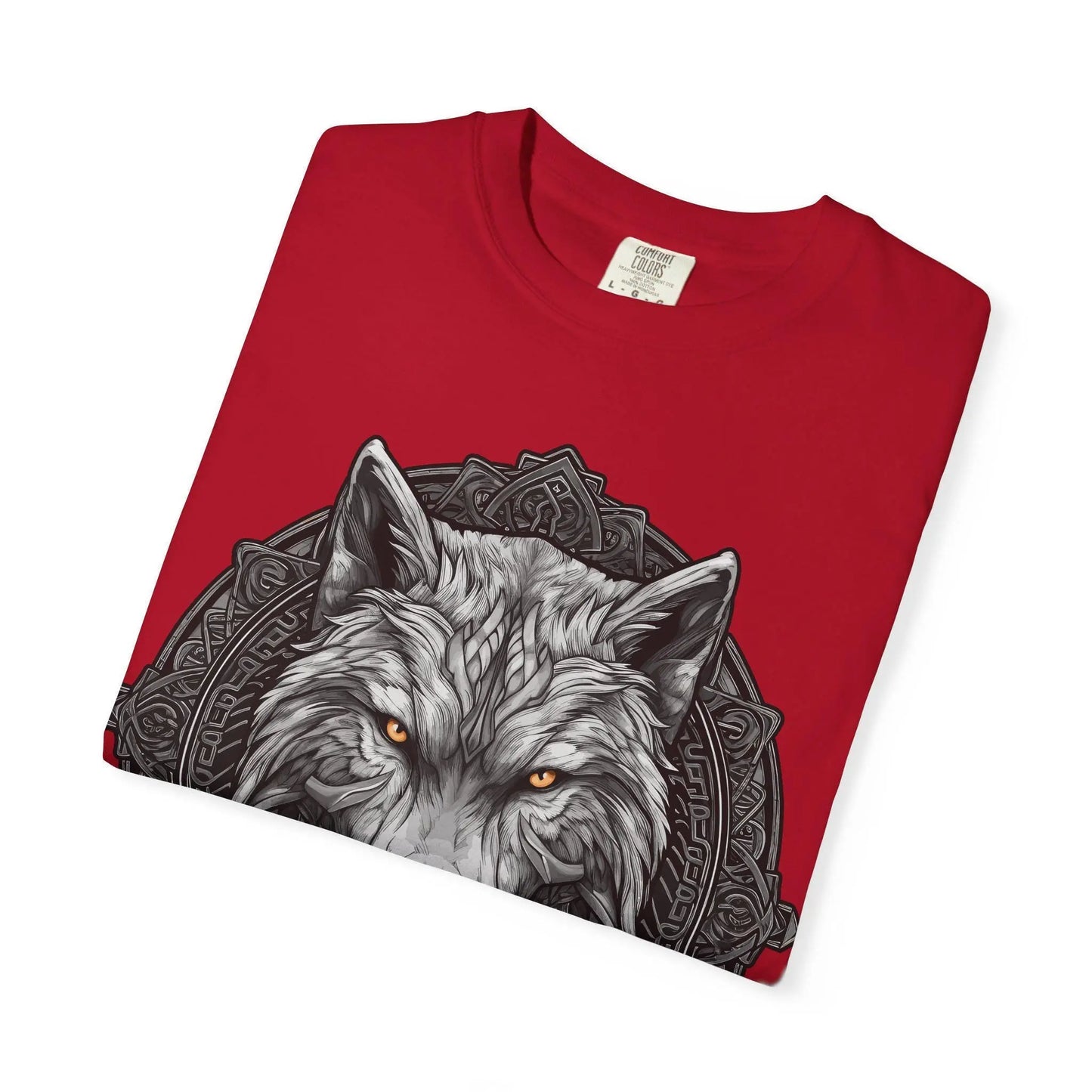 Wolf Face T-Shirt Unisex Garment-Dyed Soft Cotton Graphic Tee Casual Wildlife Apparel - Toddcraft