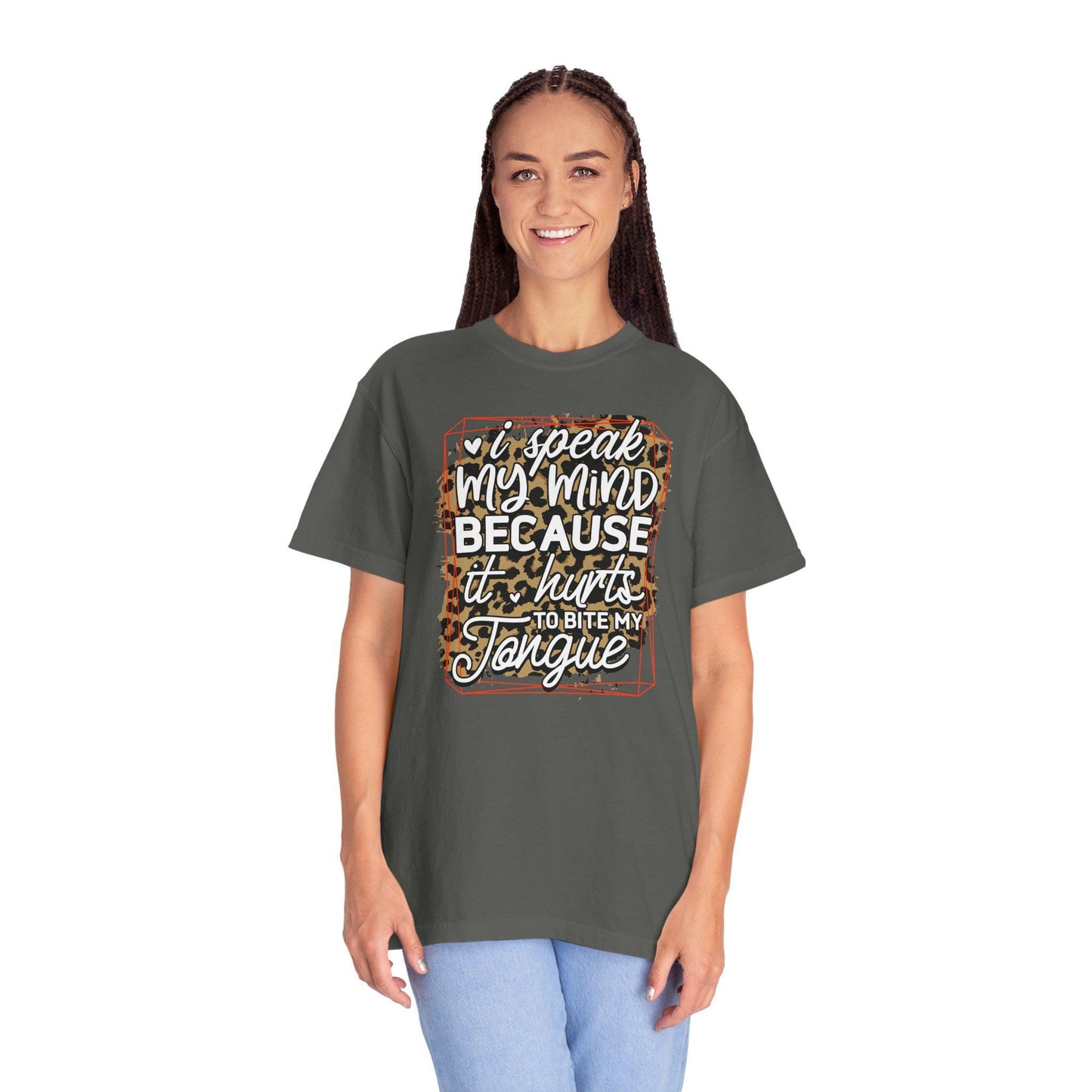 Sassy Unisex Garment-Dyed T-Shirt, I Speak My Mind Graphic Tee, Bold Statement Shirt for Men & Women - Toddcraft