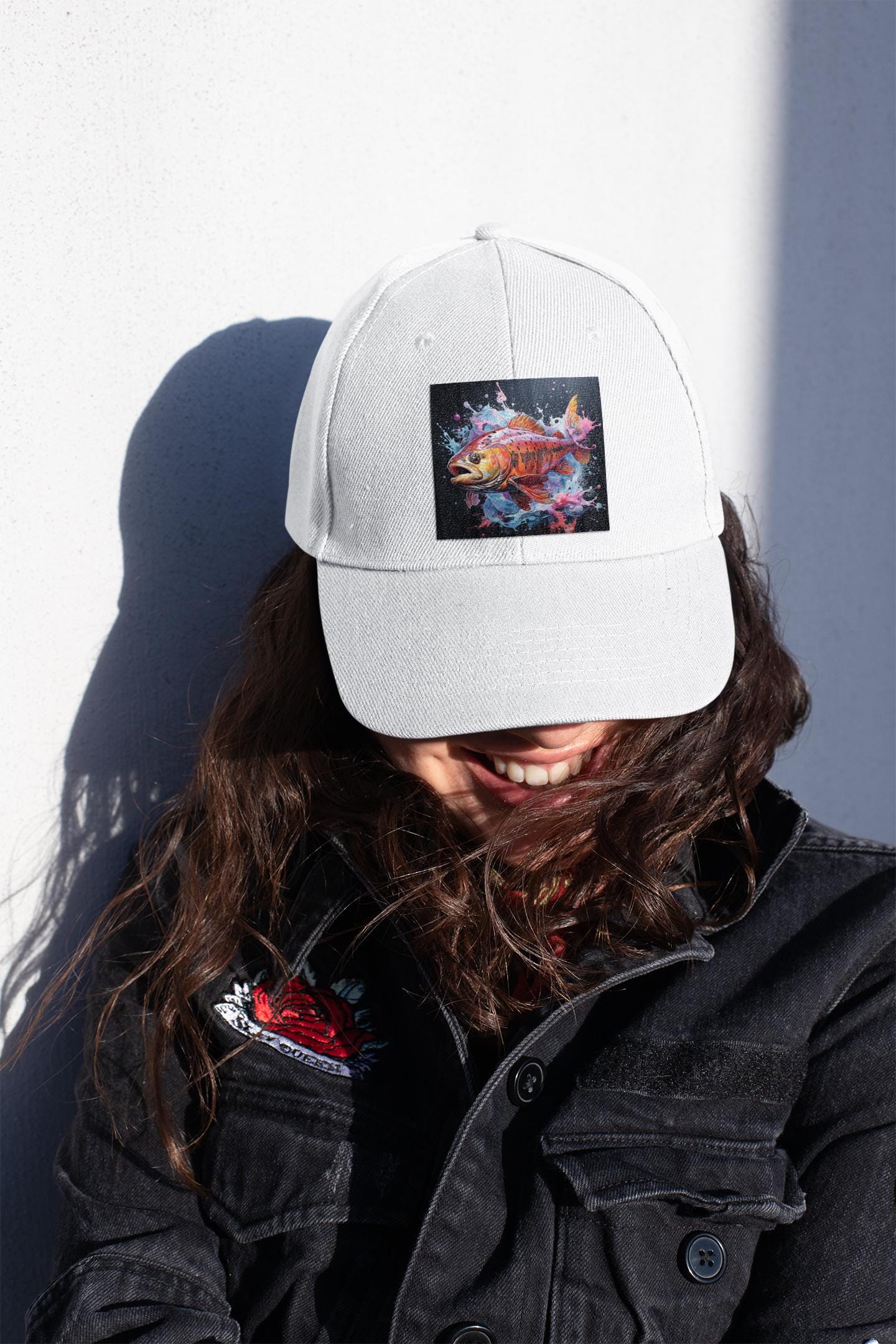 Artistic Snapback Trucker Cap | Unique Gift for Outdoors Enthusiasts, Fashion Accessory, Everyday Wear, Festival Hat, Trendy Headwear