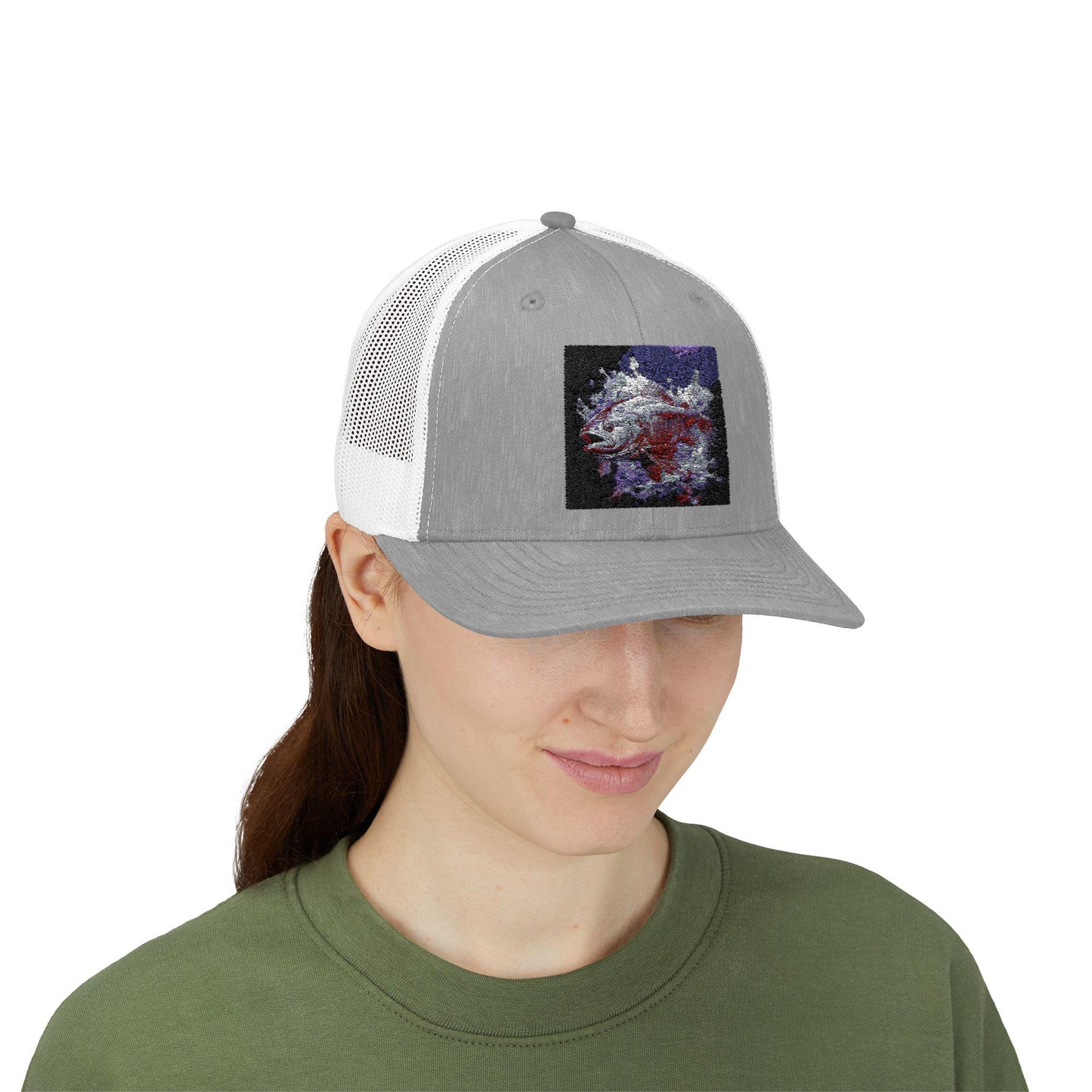 Artistic Snapback Trucker Cap | Unique Gift for Outdoors Enthusiasts, Fashion Accessory, Everyday Wear, Festival Hat, Trendy Headwear