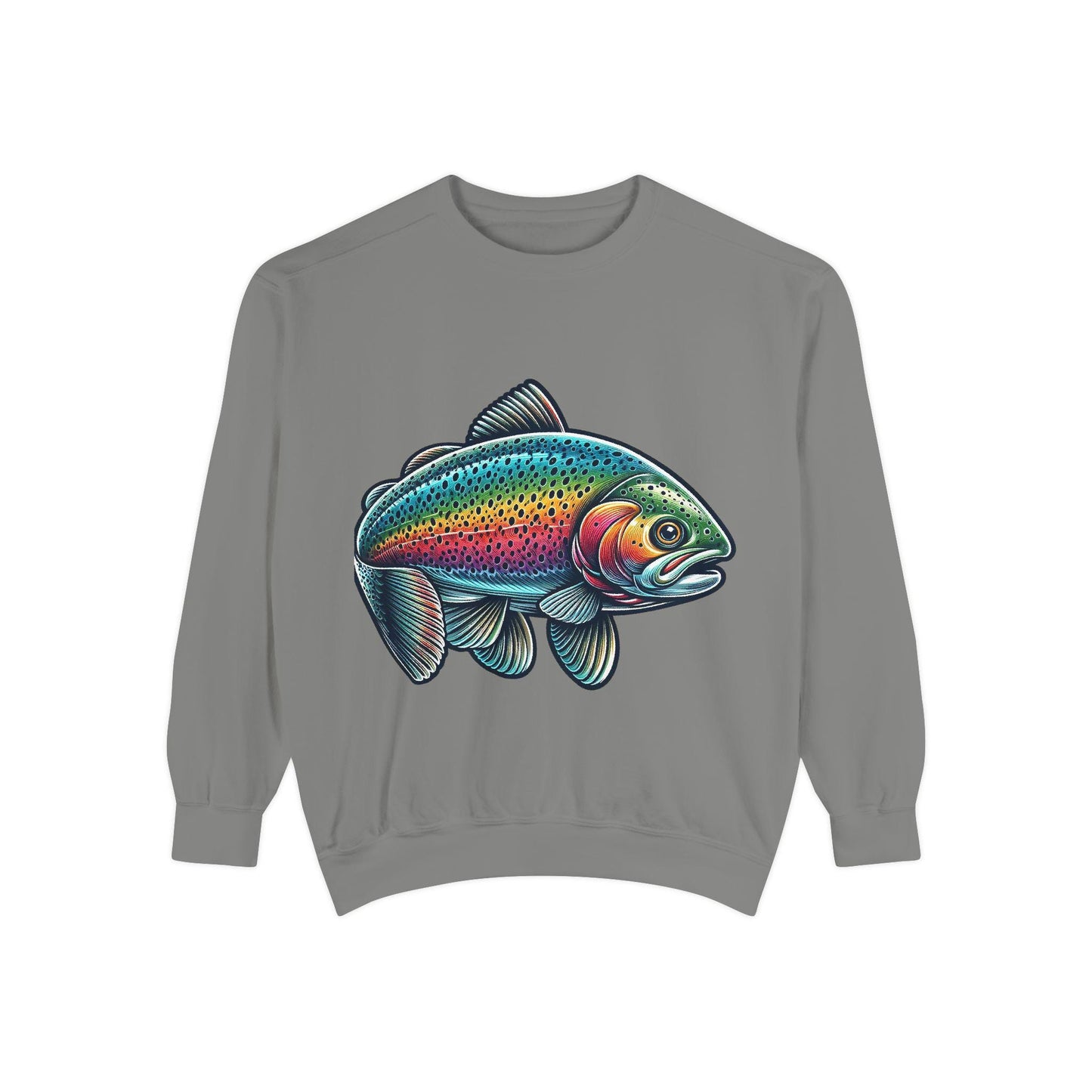 Colorful Rainbow Fish Unisex Sweatshirt, Eco-friendly Apparel, Casual Wear, Fishing Gift, Outdoor Lover's Fashion