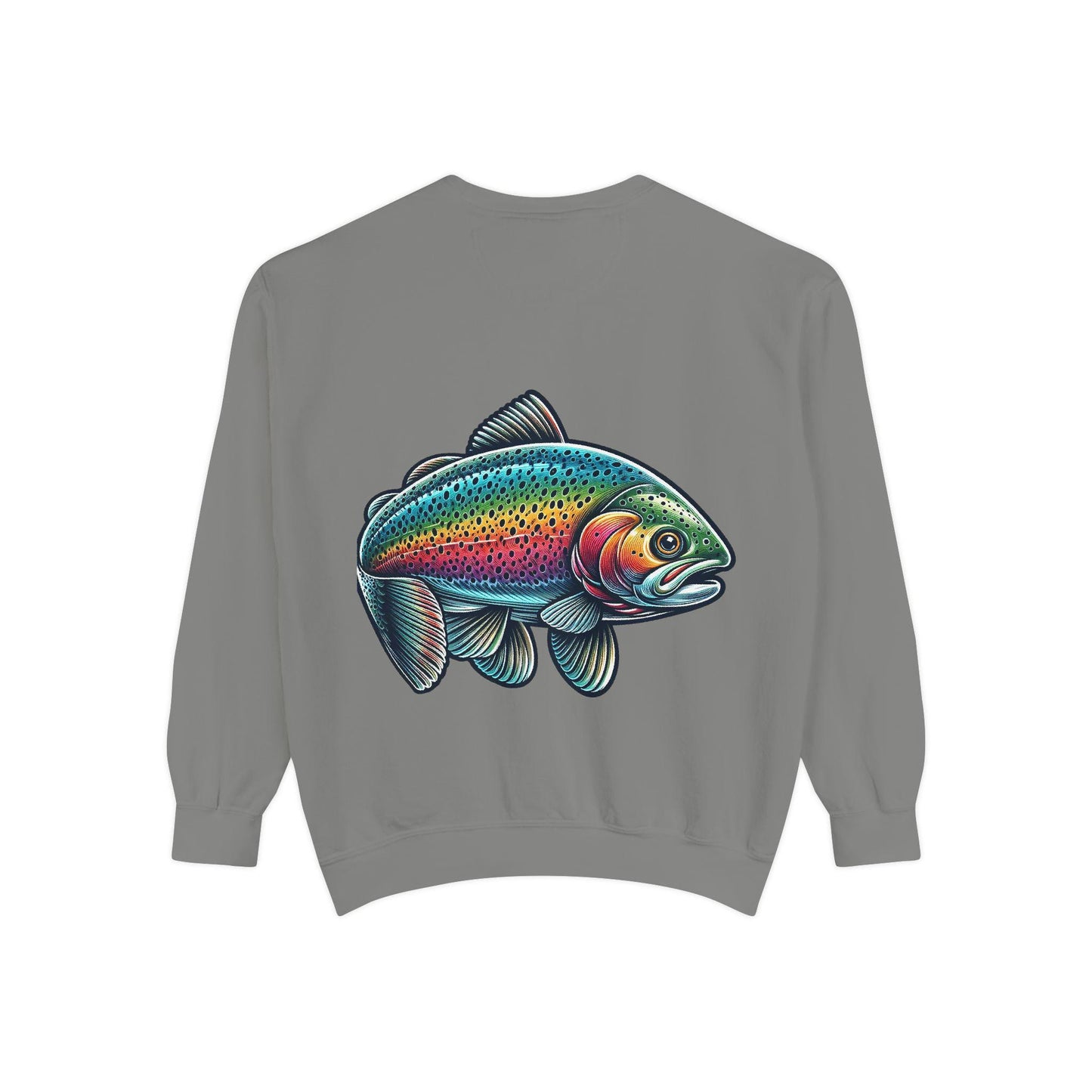 Colorful Rainbow Fish Unisex Sweatshirt, Eco-friendly Apparel, Casual Wear, Fishing Gift, Outdoor Lover's Fashion