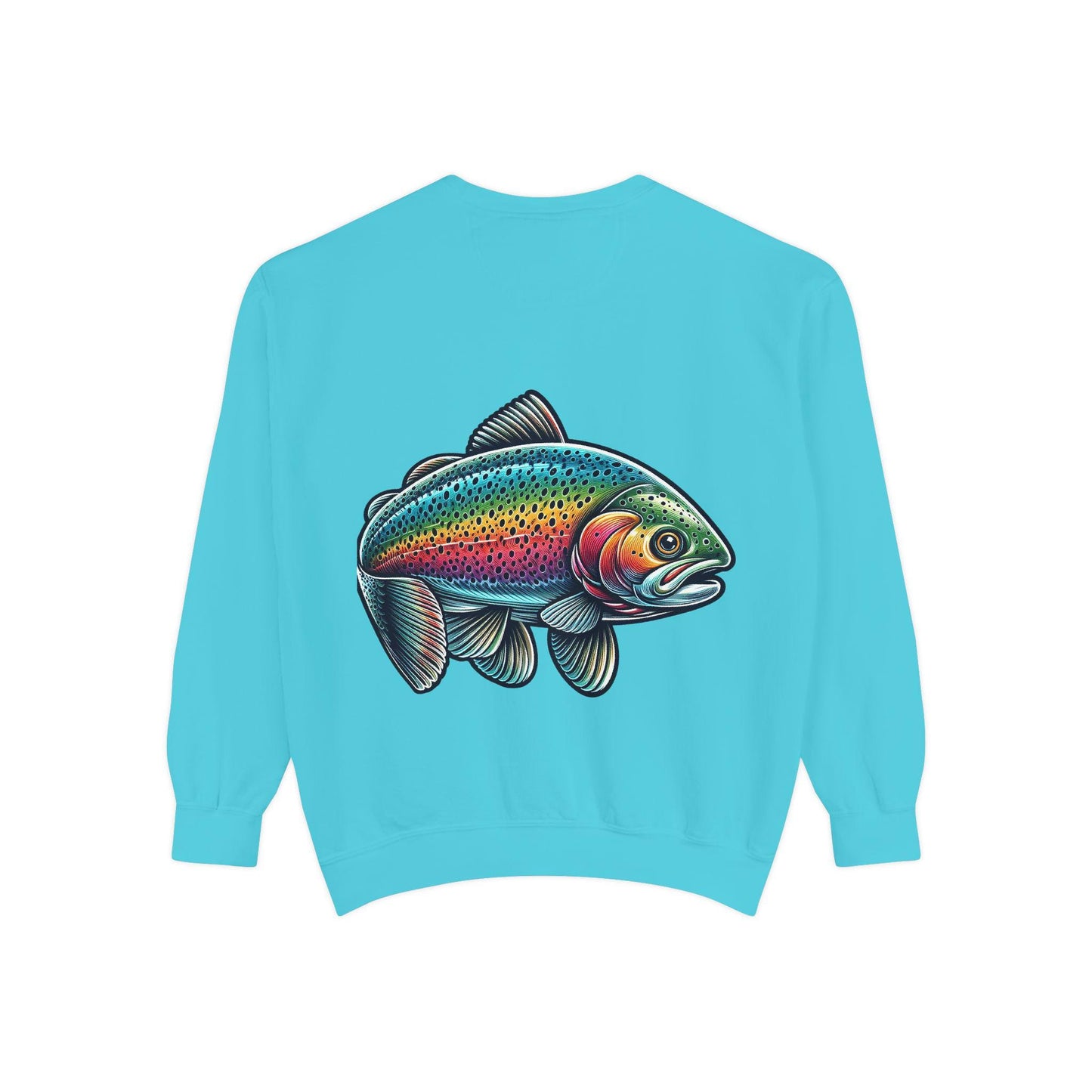 Colorful Rainbow Fish Unisex Sweatshirt, Eco-friendly Apparel, Casual Wear, Fishing Gift, Outdoor Lover's Fashion