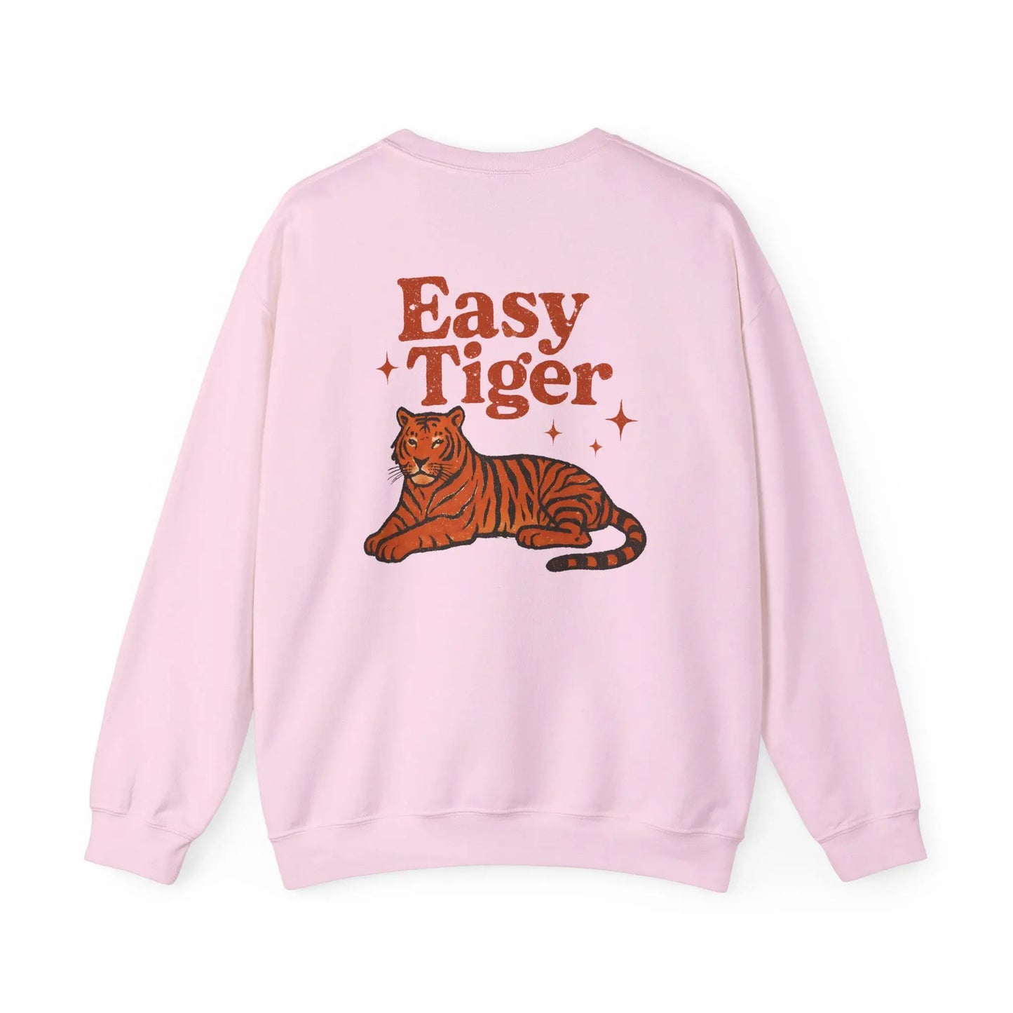 Vintage Retro Heavy Blend Crewneck Sweatshirt Unisex Easy Tiger Graphic Pullover Cozy Streetwear - Toddcraft