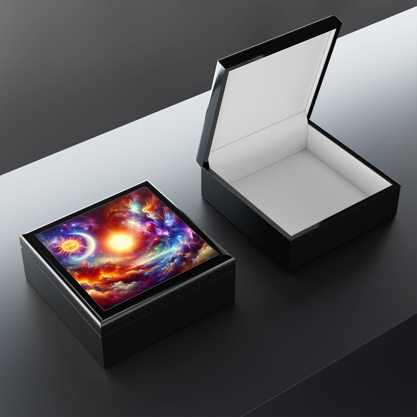 Jewelry Box with Sun and Moon Retro Design Unique Keepsake Box to Keep Your Jewelry Safe & Organized