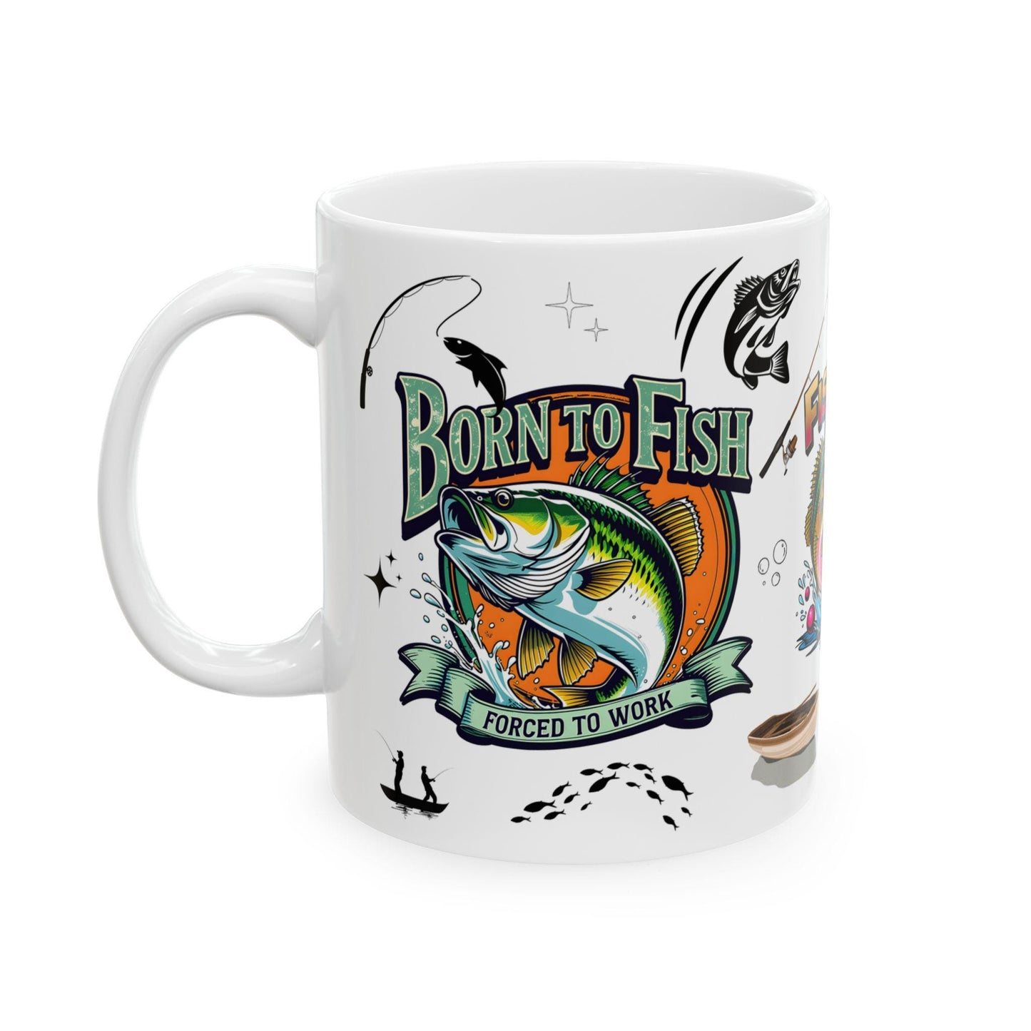 Adventure Ceramic Mug - Perfect Gift for Anglers, Coffee Lovers, Enthusiasts, Personalized Decor, Bass Fishing Mug