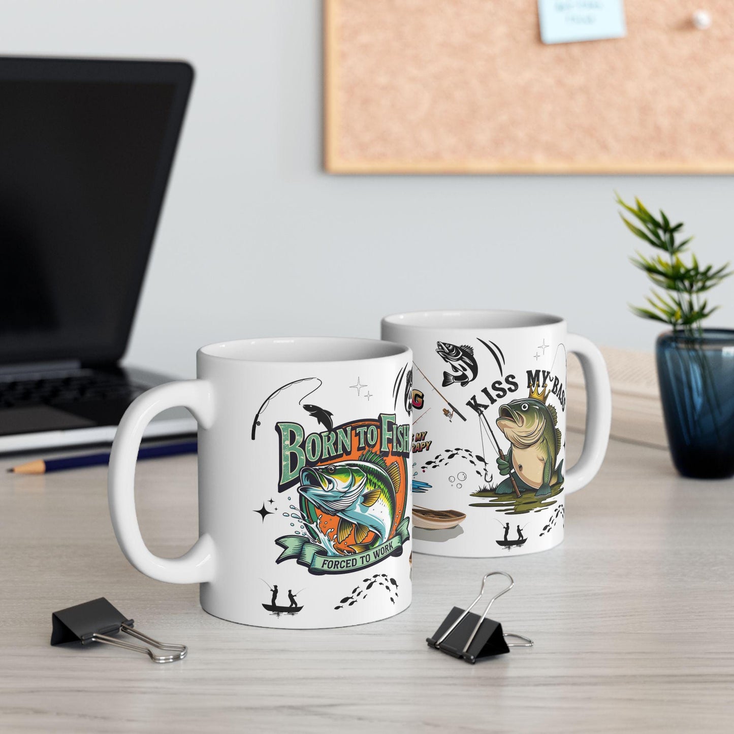 Fishing Adventure Ceramic Mug - Perfect Gift for Anglers, Coffee Lovers, Fishing Enthusiasts, Personalized Fishing Decor, Bass Fishing Mug