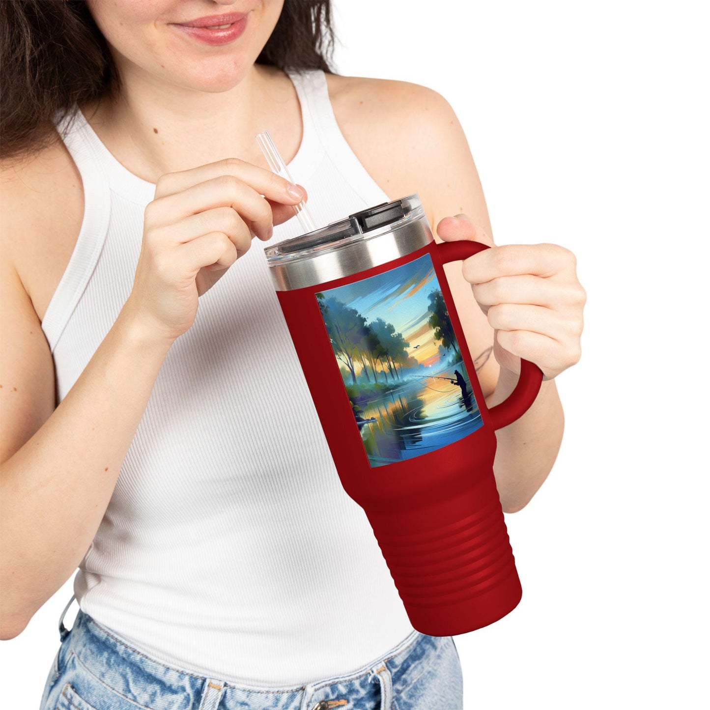 Scenic Insulated Travel Mug | 40oz Adventure Cup, Outdoor Drinkware, Nature Lover Gift, Eco-Friendly Travel Mug, Summer Picnic Essential