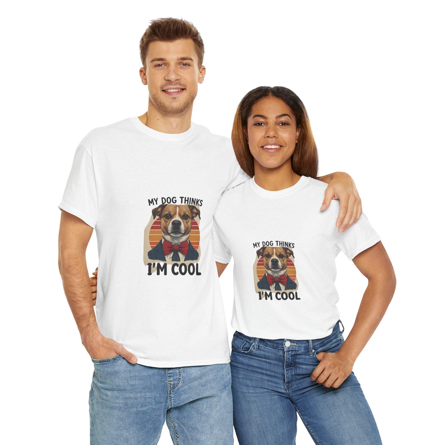 My Dog Thinks I'm Cool Shirt, Dog Lover Shirt, Dog Owner Shirts, Pet Lover Tee, Pet Lover Gifts, Dog Person Shirt, Dog Mom Gift, Mom Tee