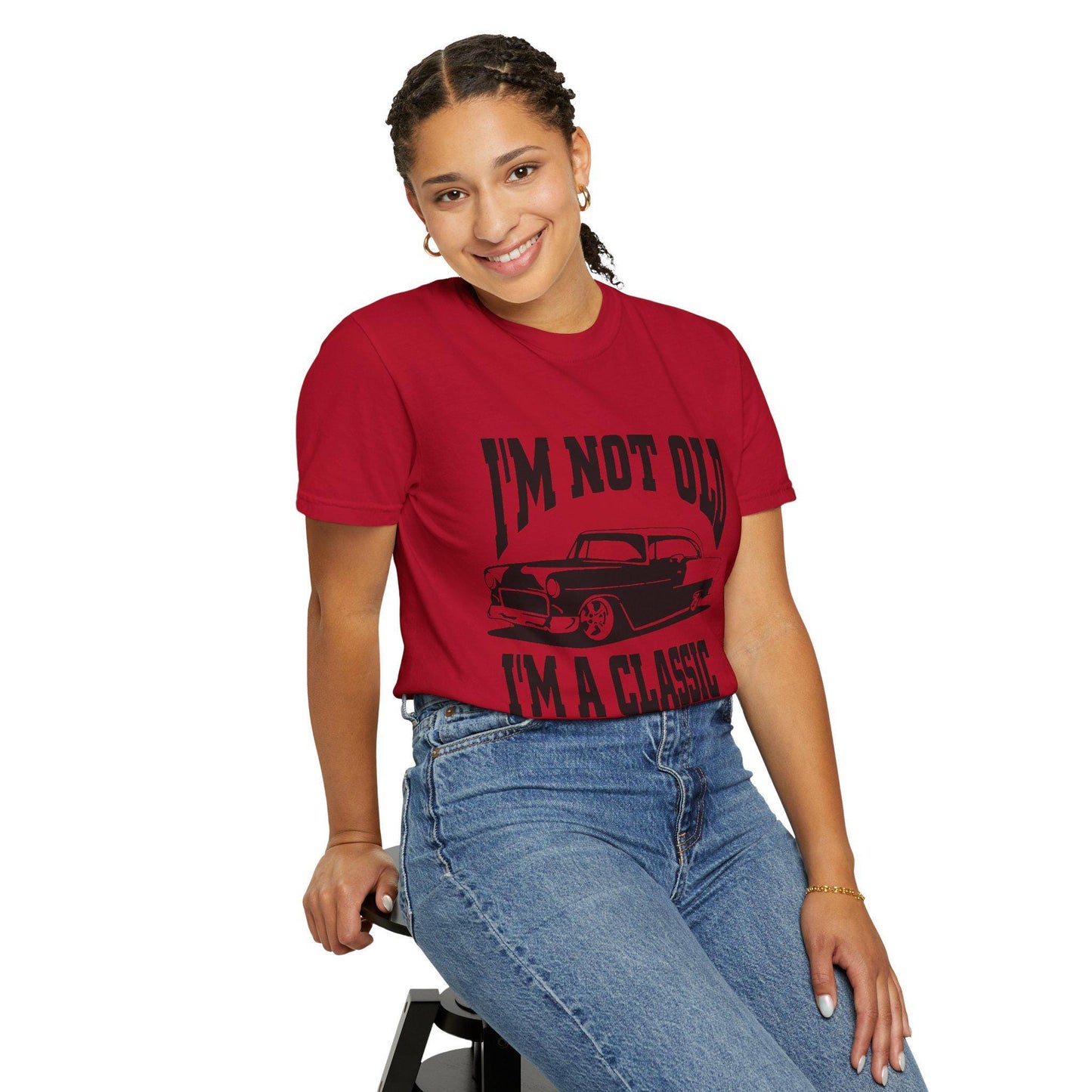I'm Not Old I'm Classic T-Shirt - Funny Car Graphic Tee for Men & Women, Birthday Gifts for Car Lovers, Unisex Garment-Dyed Shirt