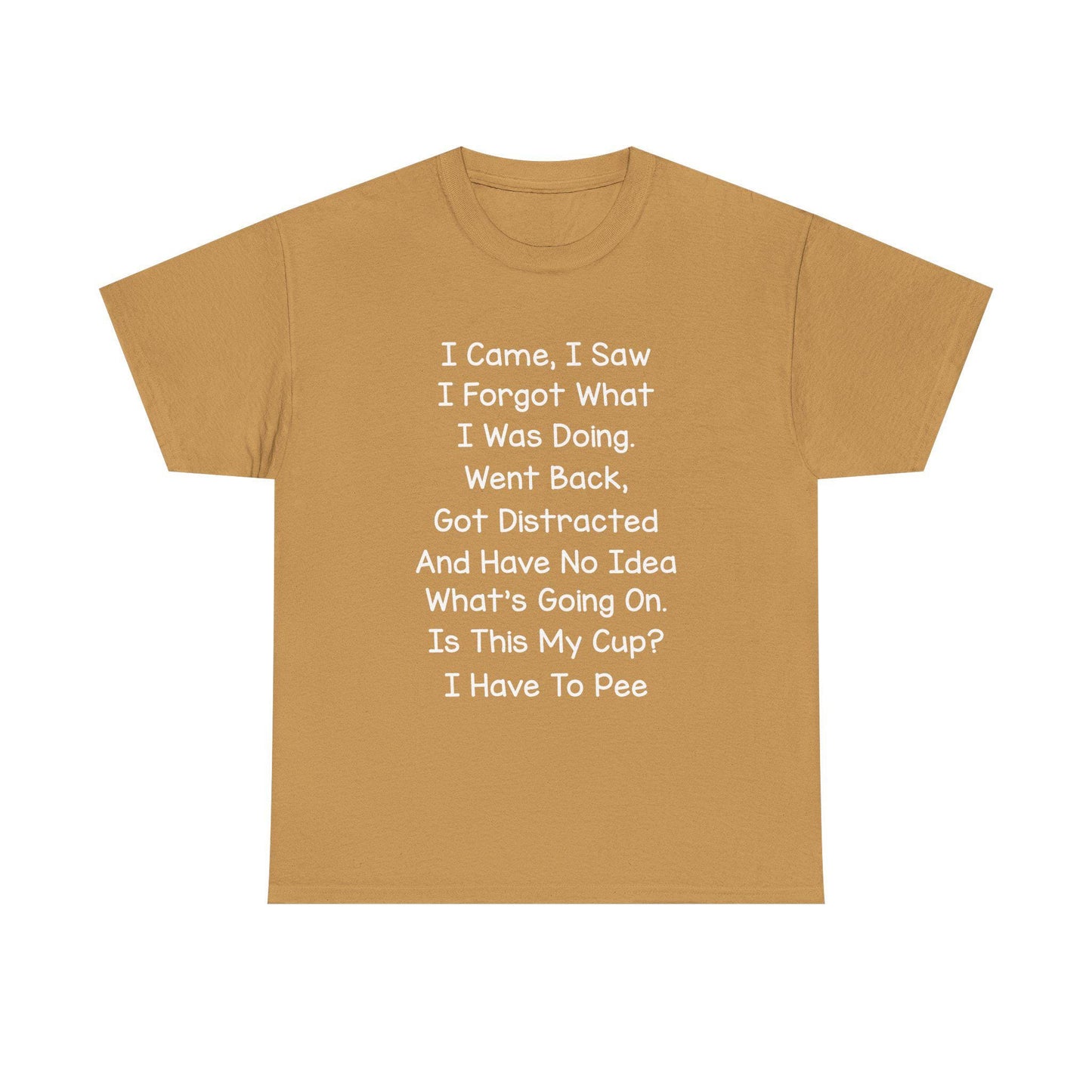Unisex Heavy Cotton Graphic Tee I Came I Saw I Forgot What I Was Doing Cute Saying Shirt Casual Funny Top