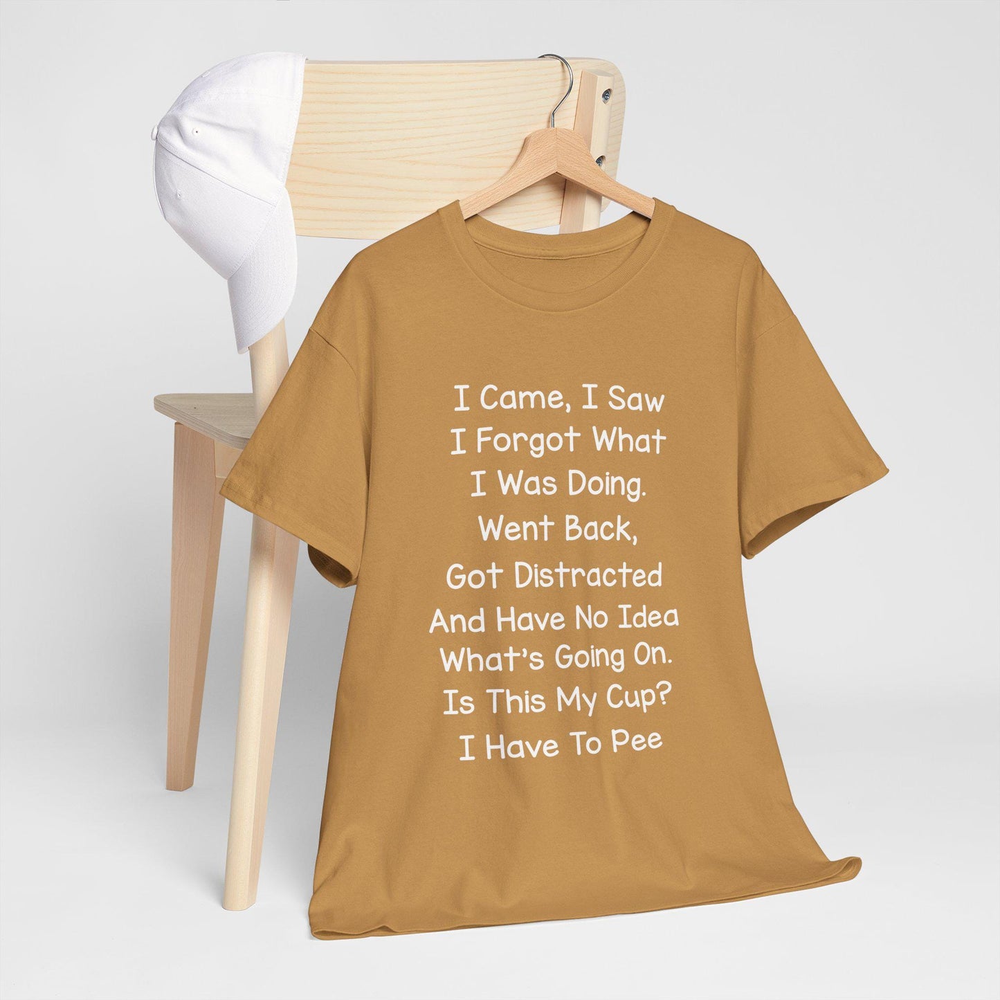 Unisex Heavy Cotton Graphic Tee I Came I Saw I Forgot What I Was Doing Cute Saying Shirt Casual Funny Top