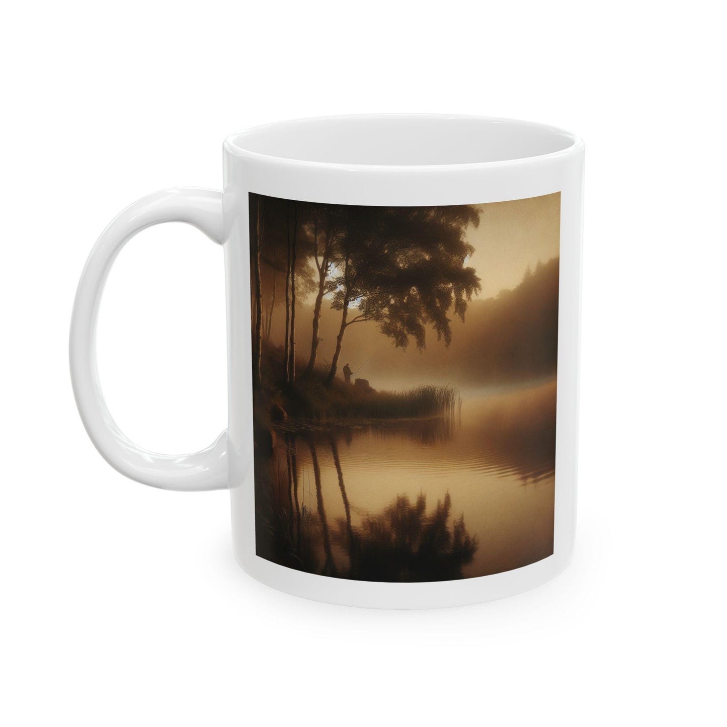 Ceramic Nature Mug for Coffee Lovers Outdoor Inspired Coffee Cup, Rustic Gift for Hiking & Camping Enthusiasts