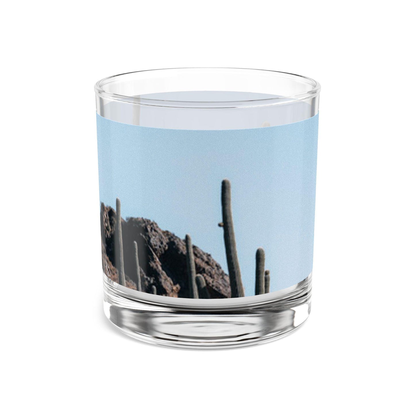 Saguaro Cactus Rocks Glass 10oz Unique Southwestern Whiskey Glass, Desert Barware Gift for Him, Handmade Cocktail Glassware