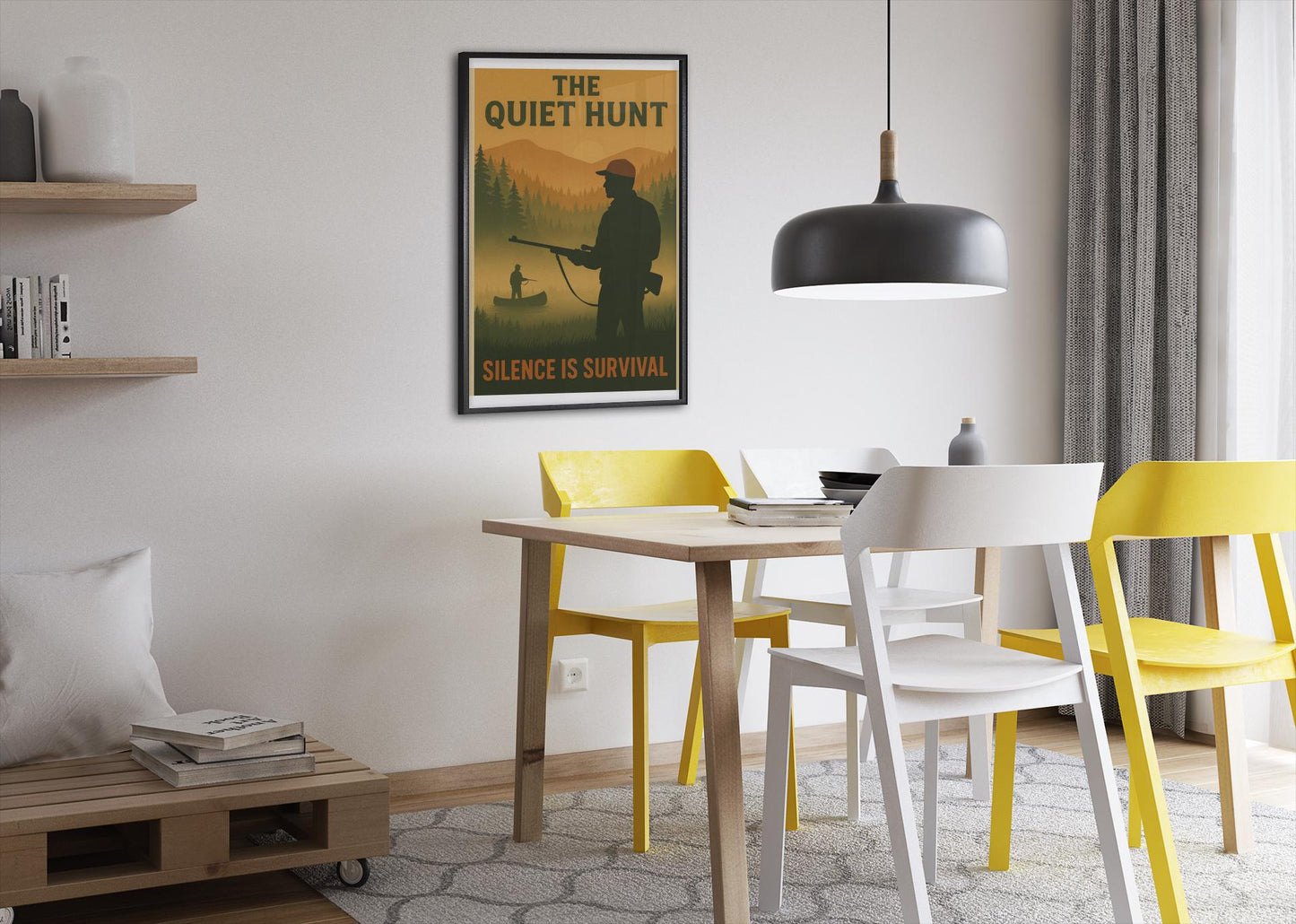 Buck Hunter Framed Vertical Poster - Elegant Custom Wall Art for Home, Office & Gallery Decor, Rustic Nature Print