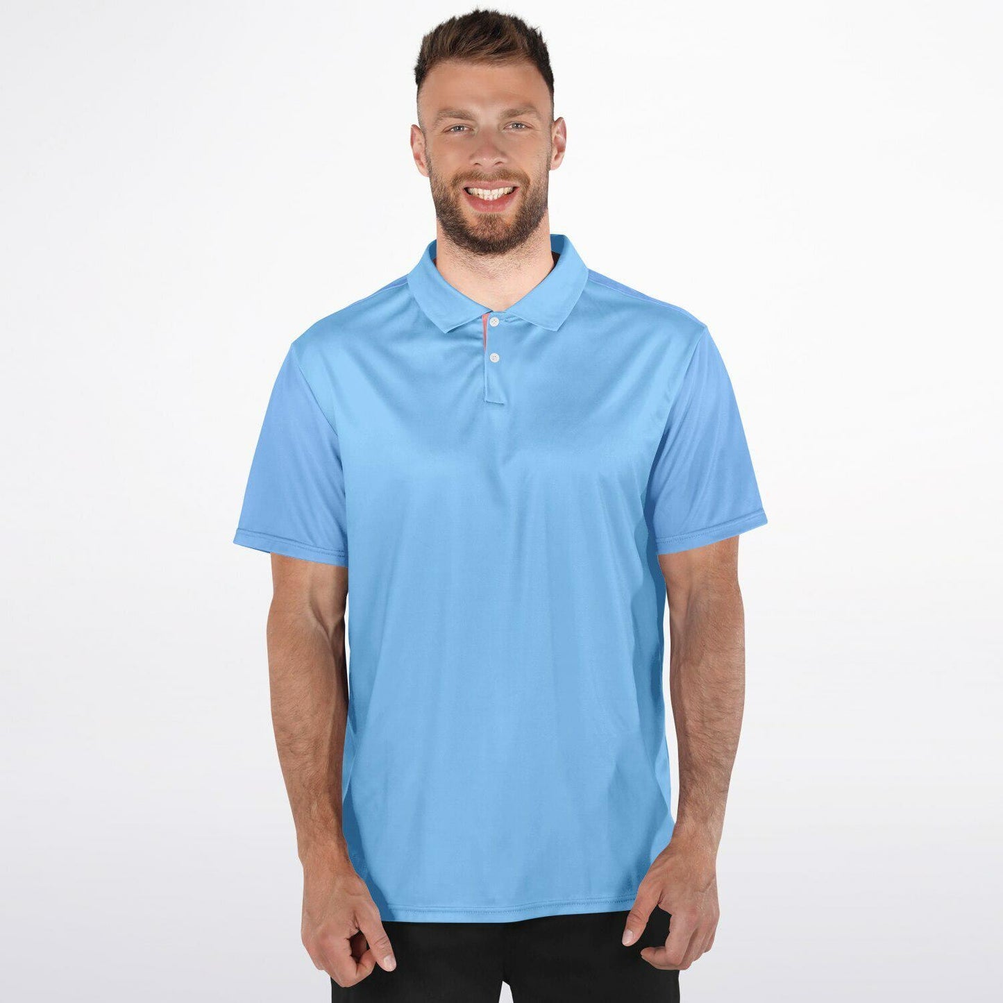 Blue Polo Shirt AOP All-Over Print Custom Casual Short Sleeve Top Stylish Summer Tee