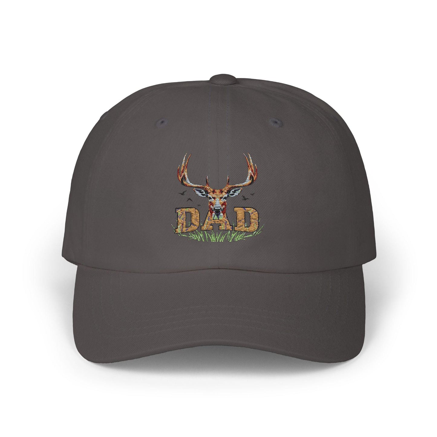 Hunter Dad Cap with Elk Head Graphic Outdoorsman Hat Gift for Grandpa, Father, or Any Big Rack Hunter