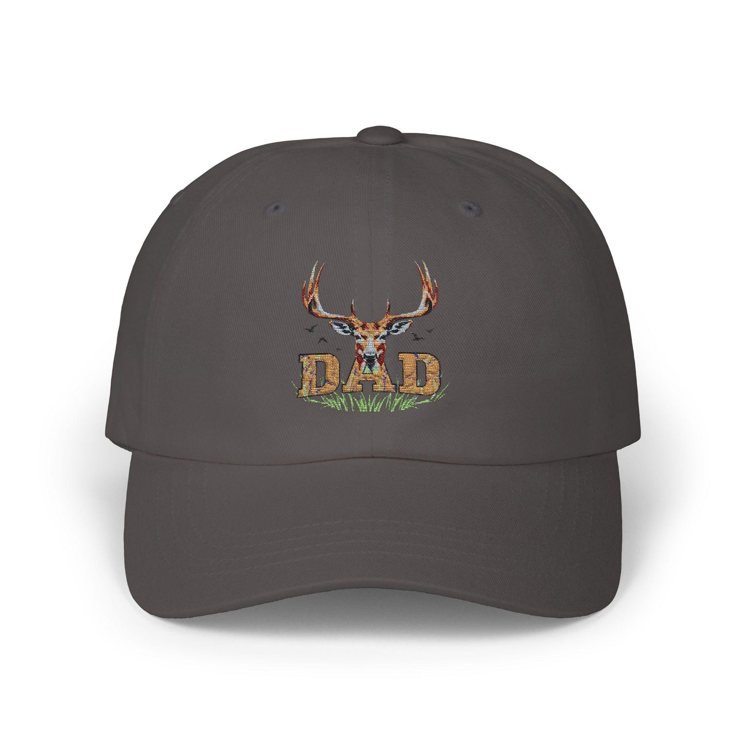 Dad Cap with Antler Embroidery - Classic Adjustable Hat for Outdoor, Hunting & Casual Wear, Perfect Gift for Men and Nature Lovers