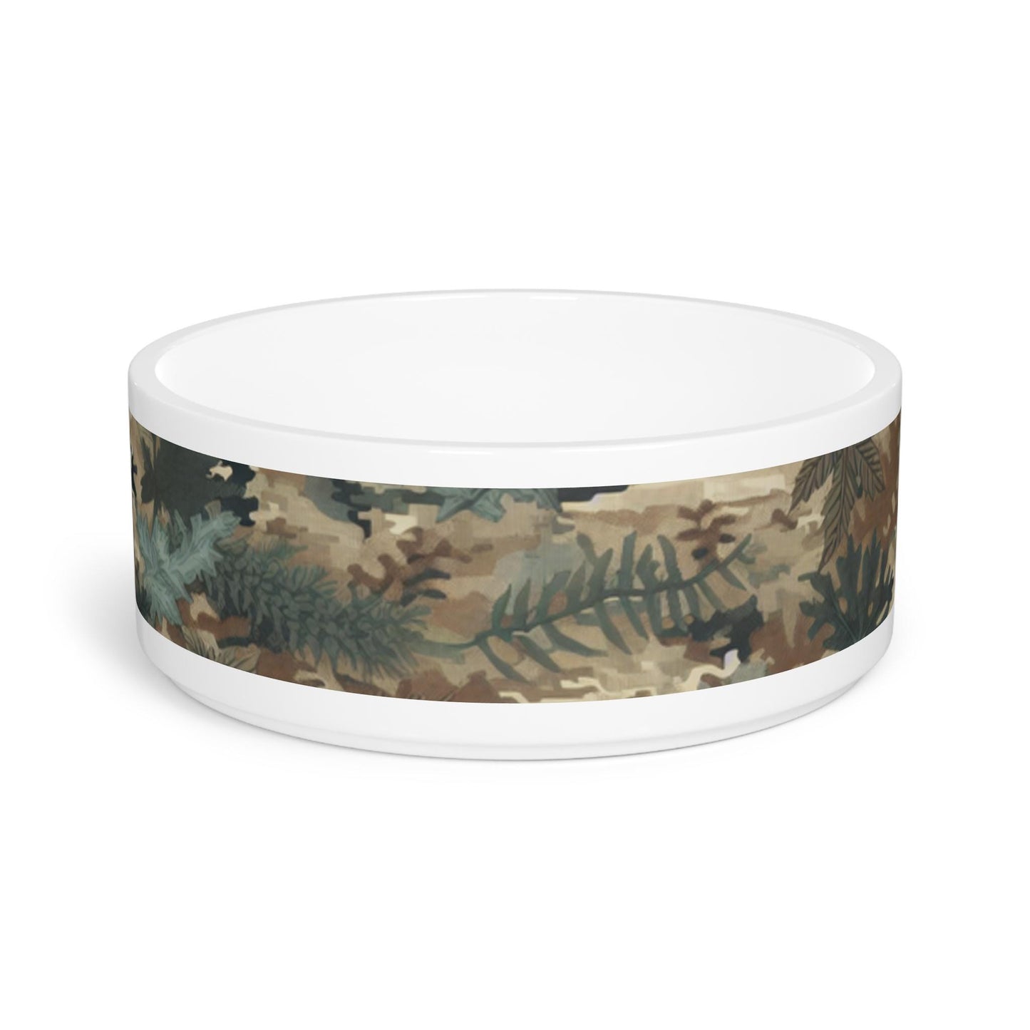Camouflage Pet Bowl - Durable Non-Slip Dog Cat Food Dish, Outdoor-Friendly Water & Food Bowl for Pets