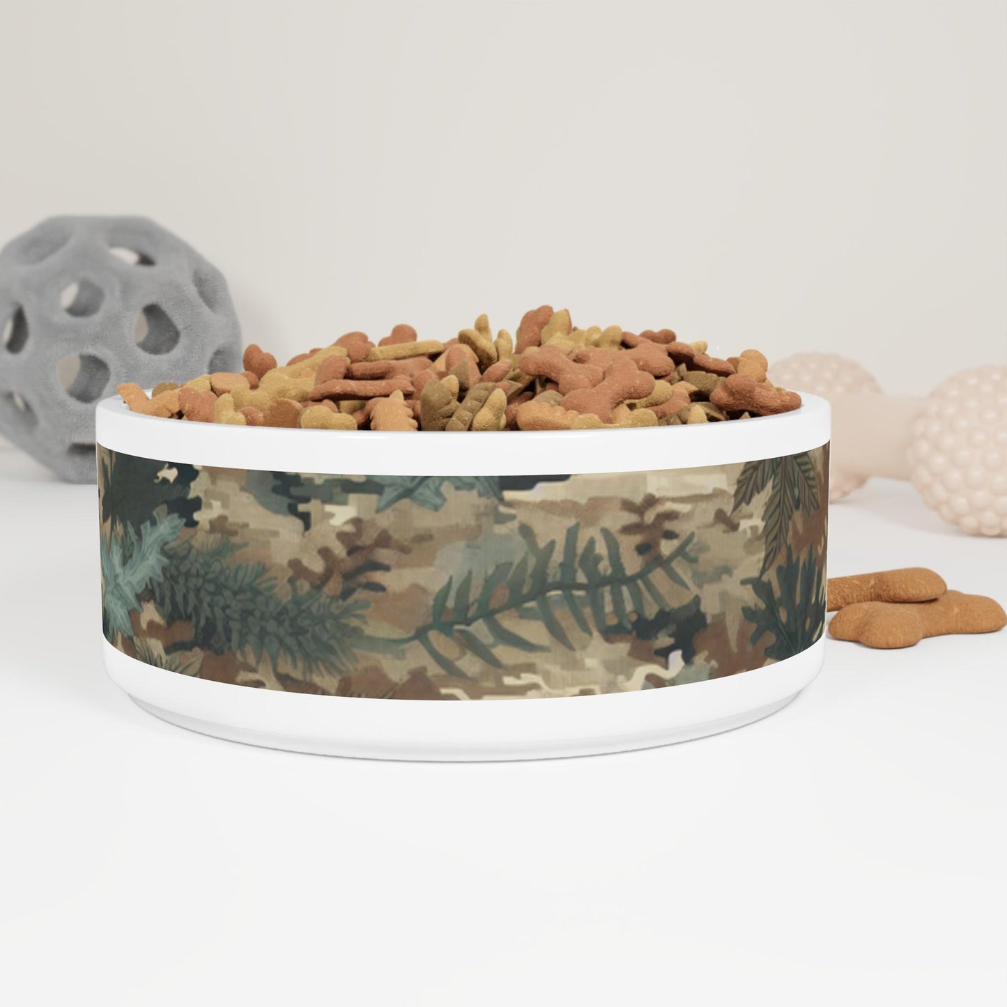 Camouflage Pet Bowl - Durable Non-Slip Dog Cat Food Dish, Outdoor-Friendly Water & Food Bowl for Pets