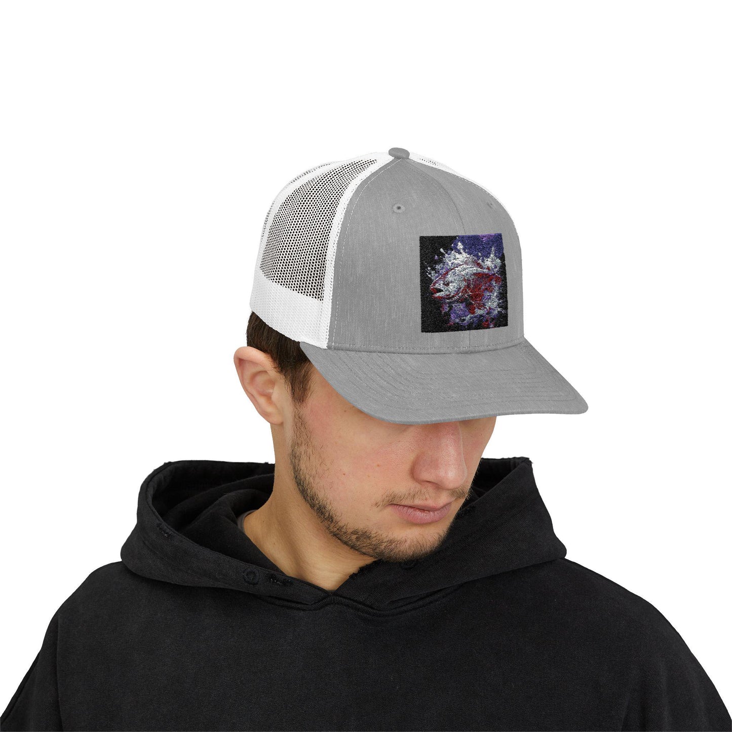 Artistic Snapback Trucker Cap | Unique Gift for Outdoors Enthusiasts, Fashion Accessory, Everyday Wear, Festival Hat, Trendy Headwear