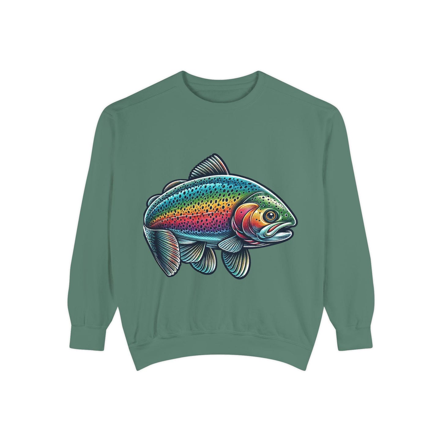 Colorful Rainbow Fish Unisex Sweatshirt, Eco-friendly Apparel, Casual Wear, Fishing Gift, Outdoor Lover's Fashion