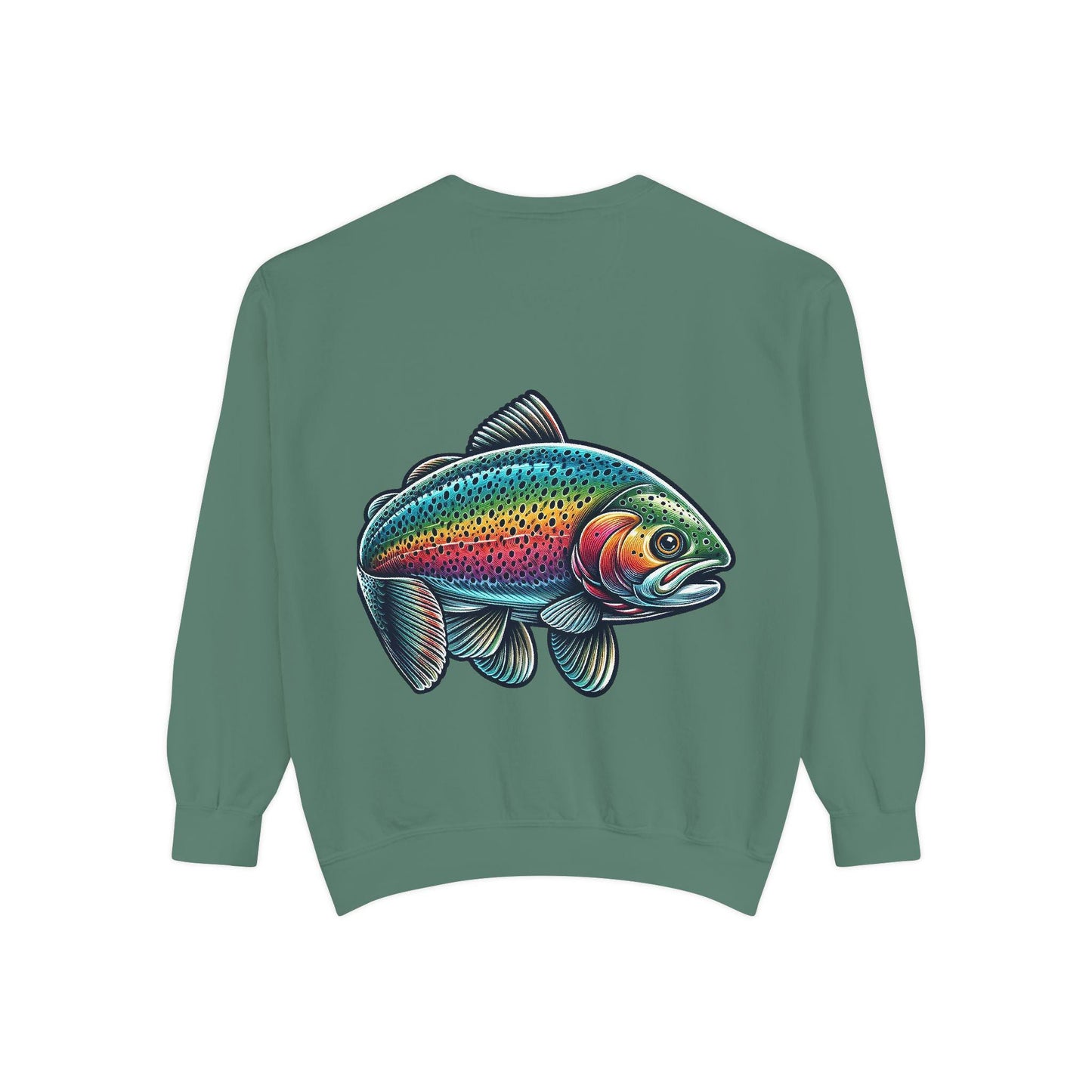 Colorful Rainbow Fish Unisex Sweatshirt, Eco-friendly Apparel, Casual Wear, Fishing Gift, Outdoor Lover's Fashion