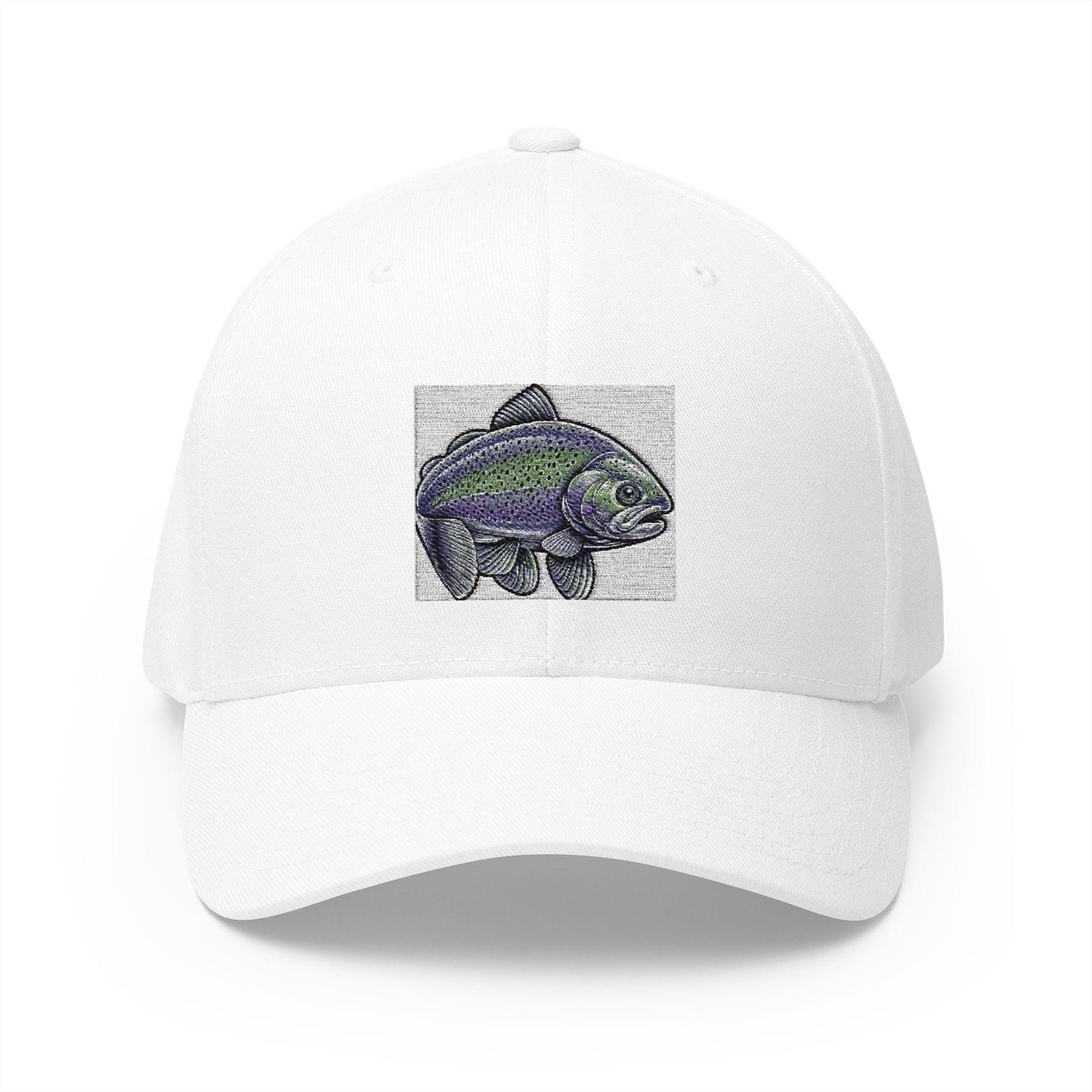 Embroidered Fishing Cap with Rainbow Trout Design, Stylish Fish Hat, Fisherman Gift & Summer Outdoor Gear