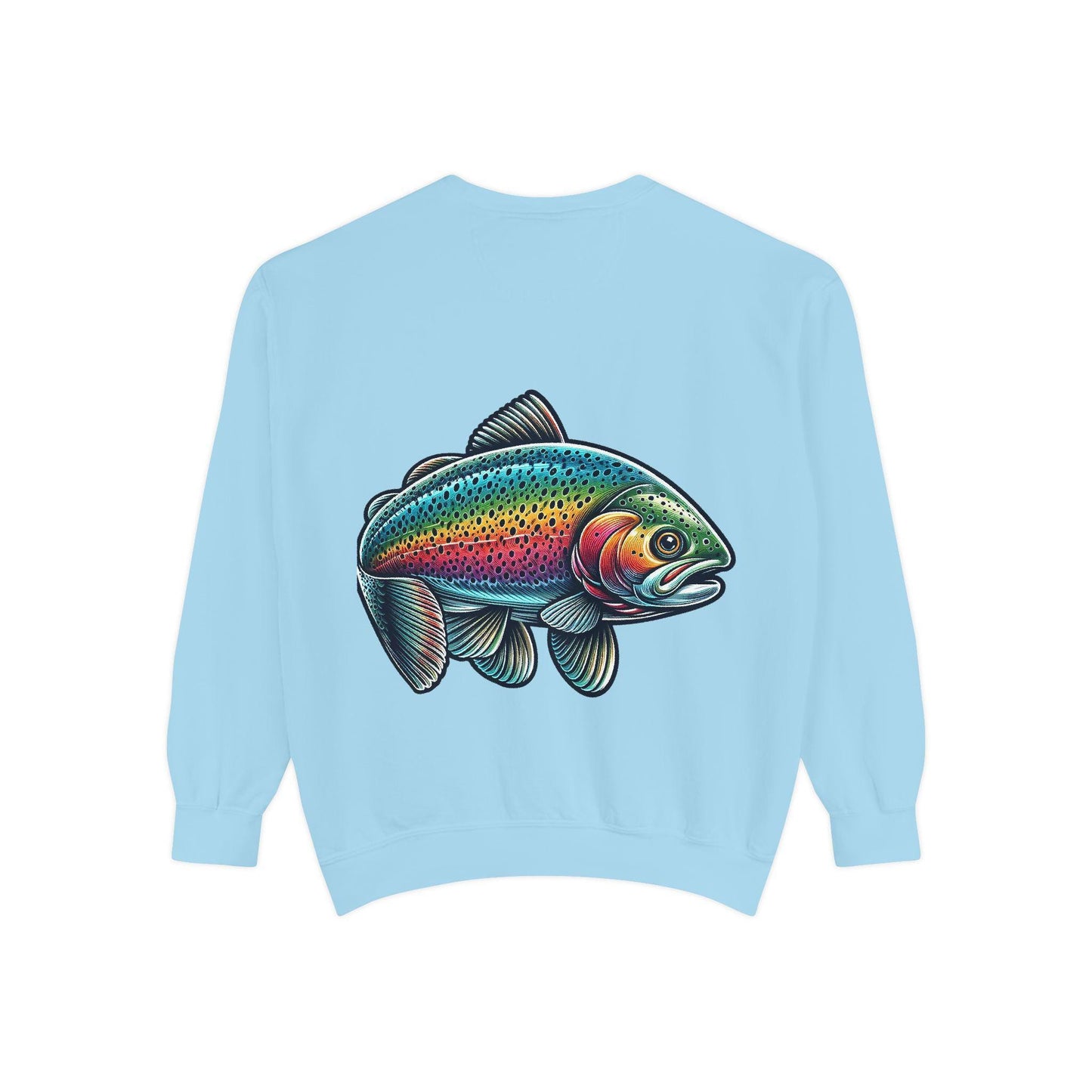 Colorful Rainbow Fish Unisex Sweatshirt, Eco-friendly Apparel, Casual Wear, Fishing Gift, Outdoor Lover's Fashion