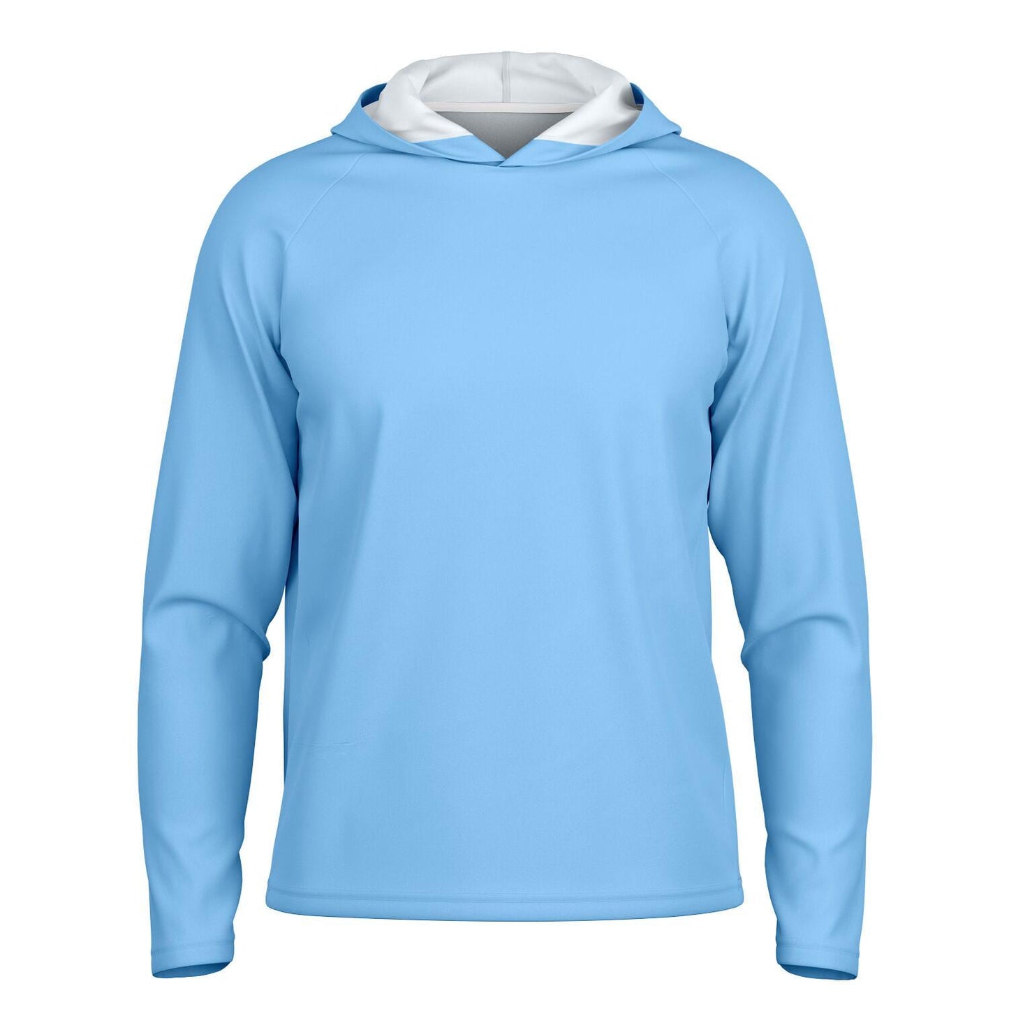 Men's Long Sleeve Hooded Performance Shirt - Lightweight Moisture-Wicking AOP Activewear Top