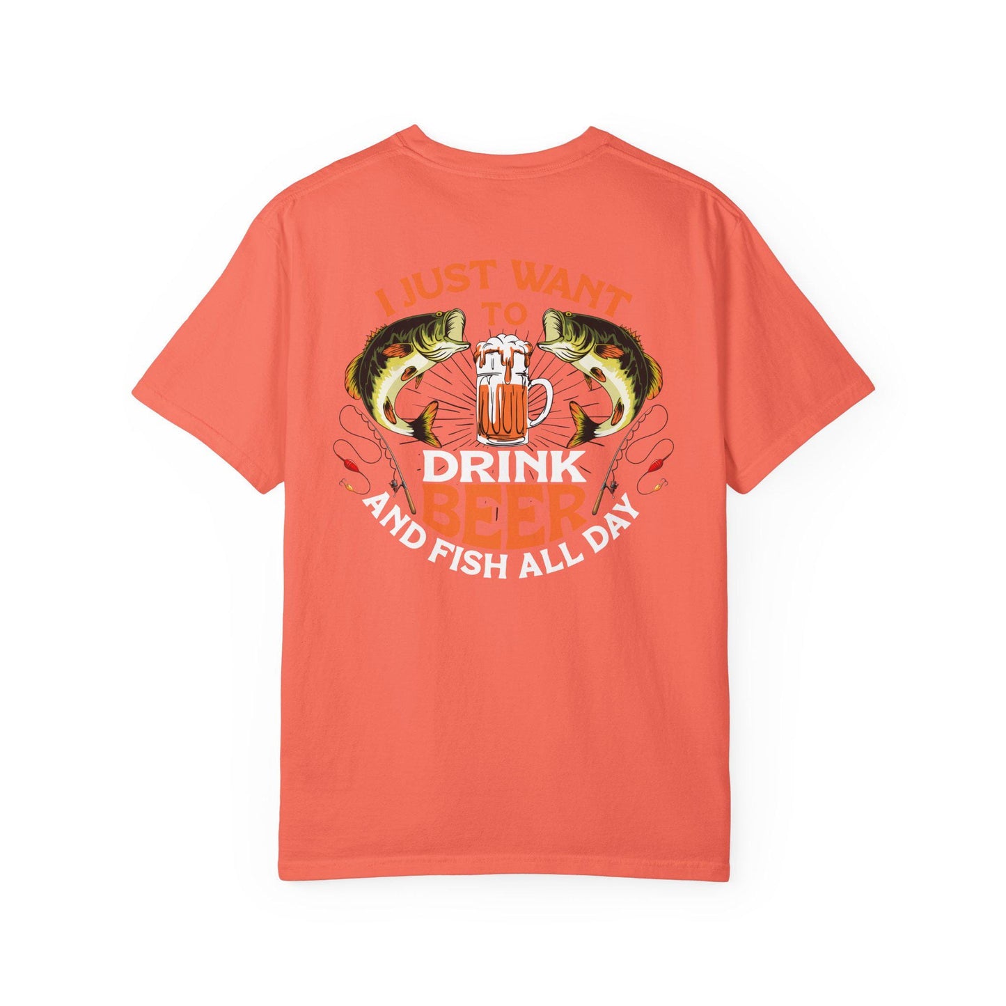 Fishing Enthusiast T-Shirt, I Just Want to Beer Tee, Gifts for Fishermen, Beer Lover's Apparel, Outdoor Adventure Shirt, Funny Fishing