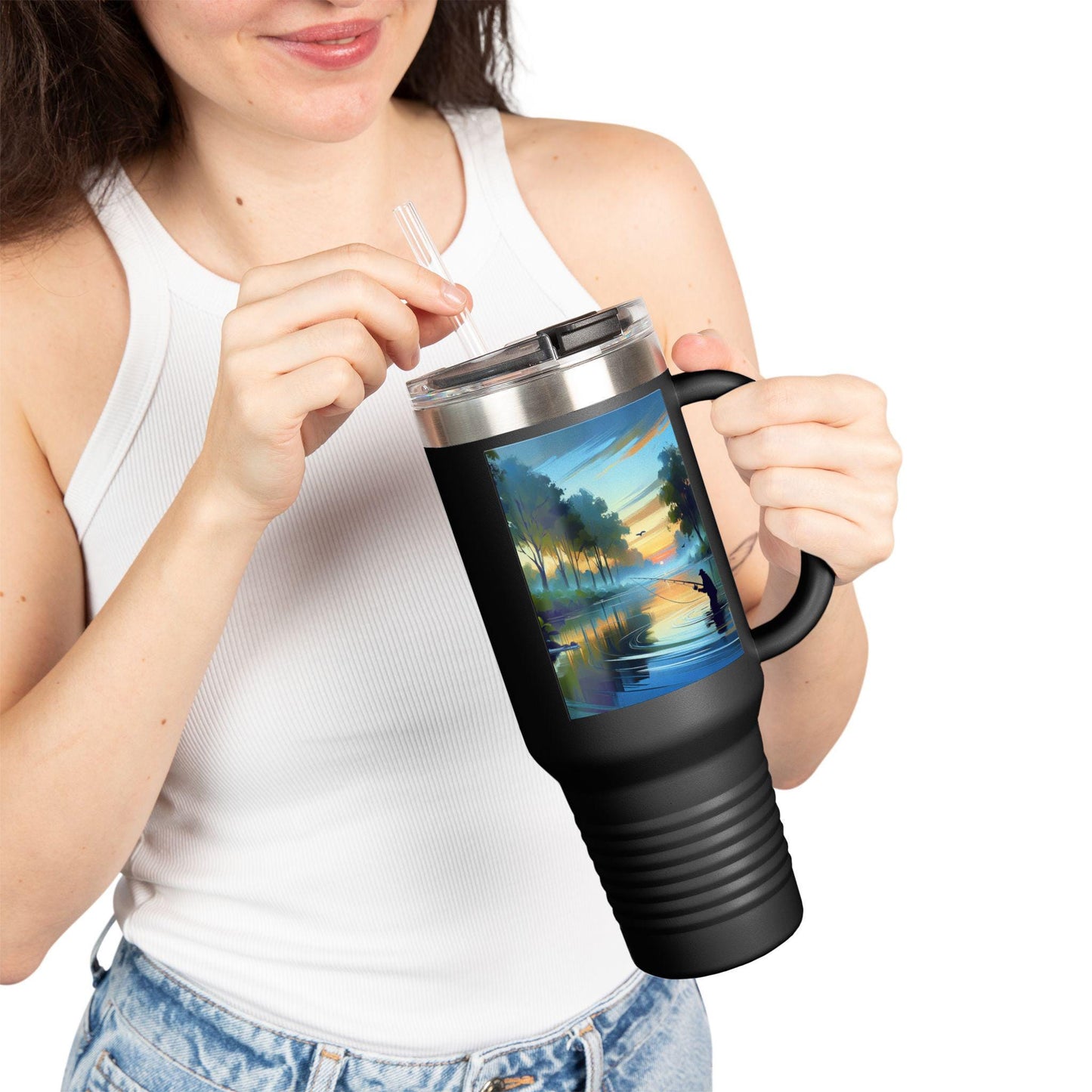 Scenic Insulated Travel Mug | 40oz Adventure Cup, Outdoor Drinkware, Nature Lover Gift, Eco-Friendly Travel Mug, Summer Picnic Essential