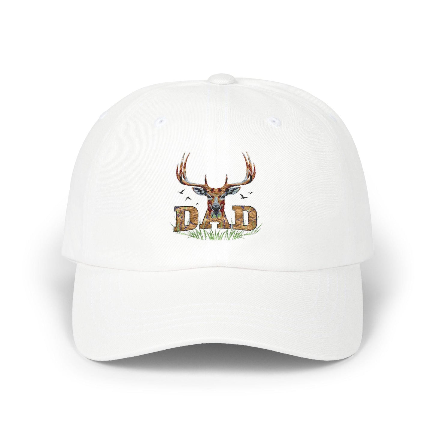 Dad Cap with Antler Embroidery - Classic Adjustable Hat for Outdoor, Hunting & Casual Wear, Perfect Gift for Men and Nature Lovers