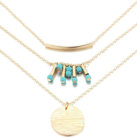 Turquoise Multilayer Necklace - Toddcraft
