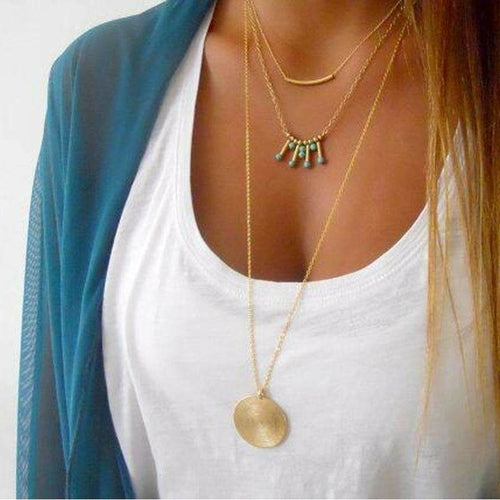 Turquoise Multilayer Necklace - Toddcraft