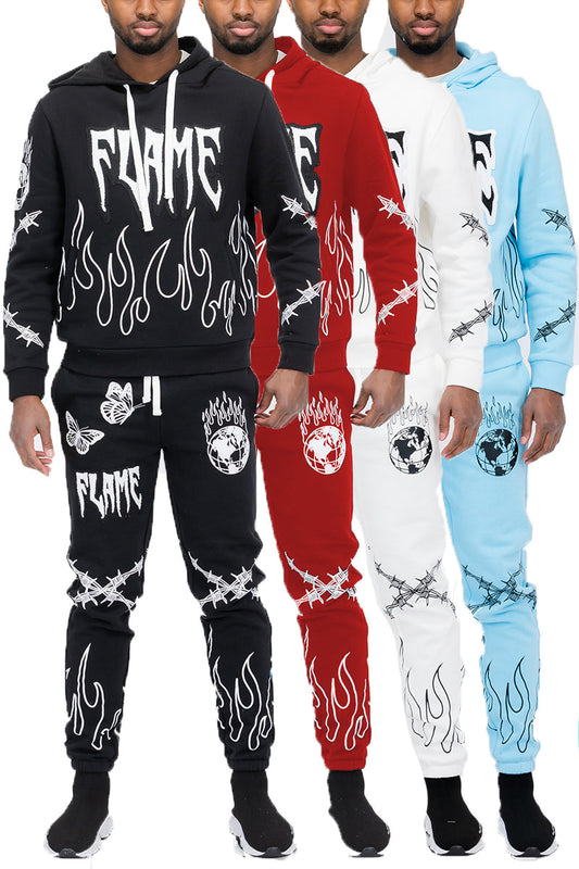 Chenille Flame Sweat Suit - Toddcraft