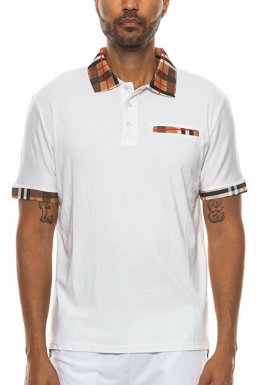 Checkered Detail Polo - Toddcraft