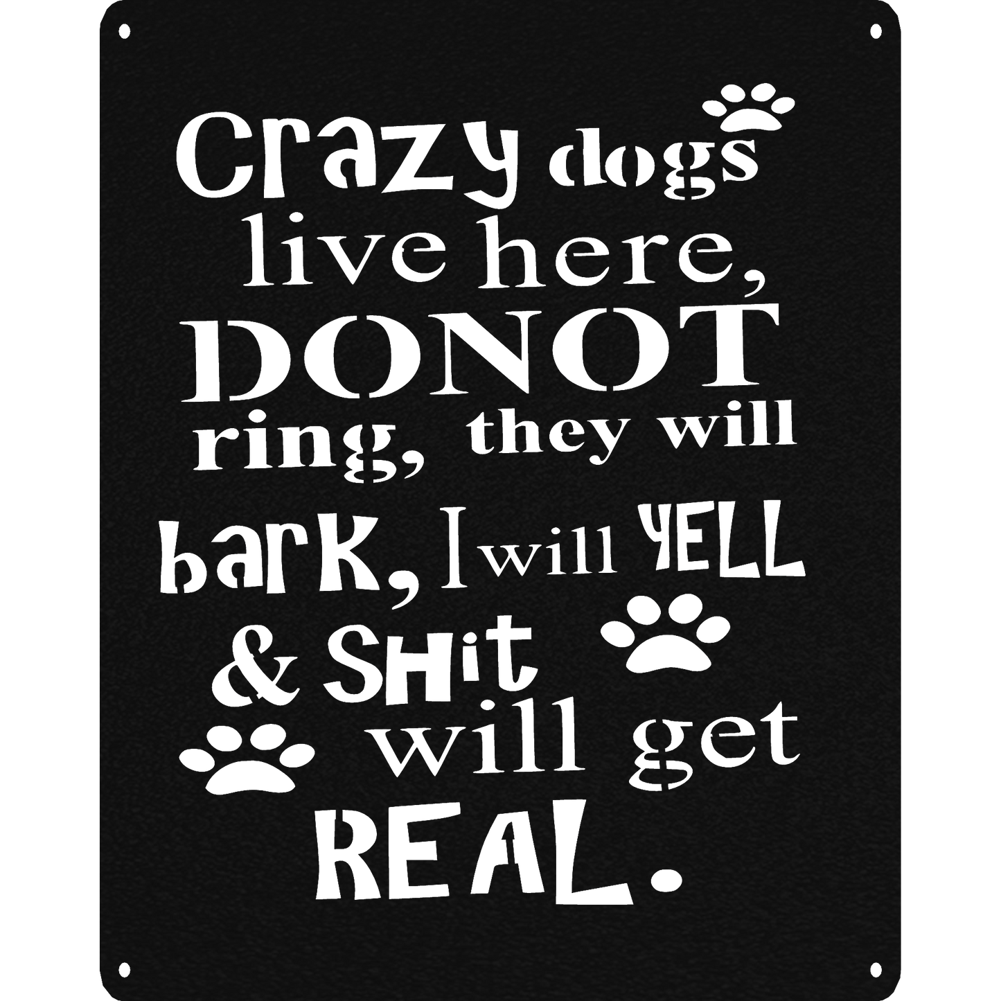 Crazy Dogs - Metal Wall Art - Toddcraft