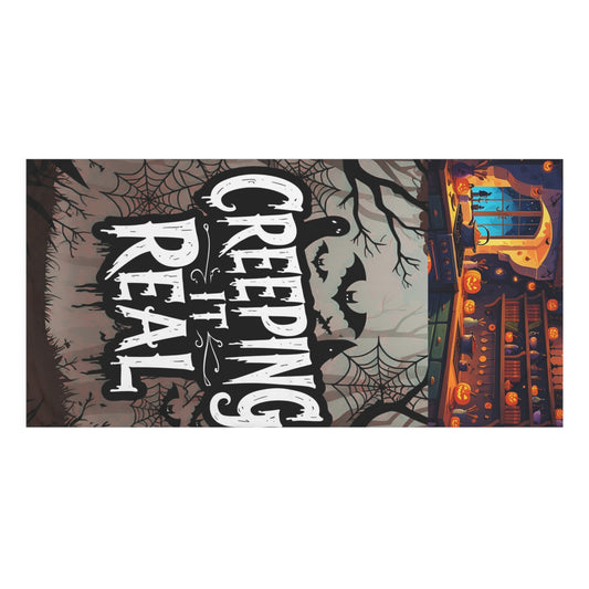 Halloween-Themed Towel, Creeping It Real, Spooky Decor, Bathroom Accents, Fall Celebrate Festivities, Cozy Home - Toddcraft