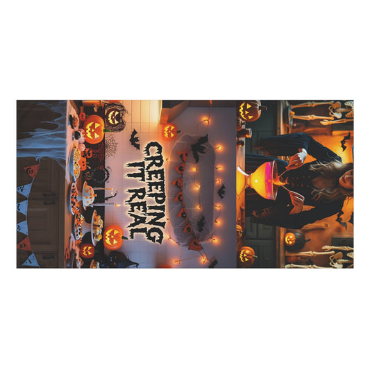 Halloween Themed Towel - Creeping It Real Design, Festive Home Decor, Perfect for Parties, Spooky Season Gift, Kitchen Essentials - Toddcraft