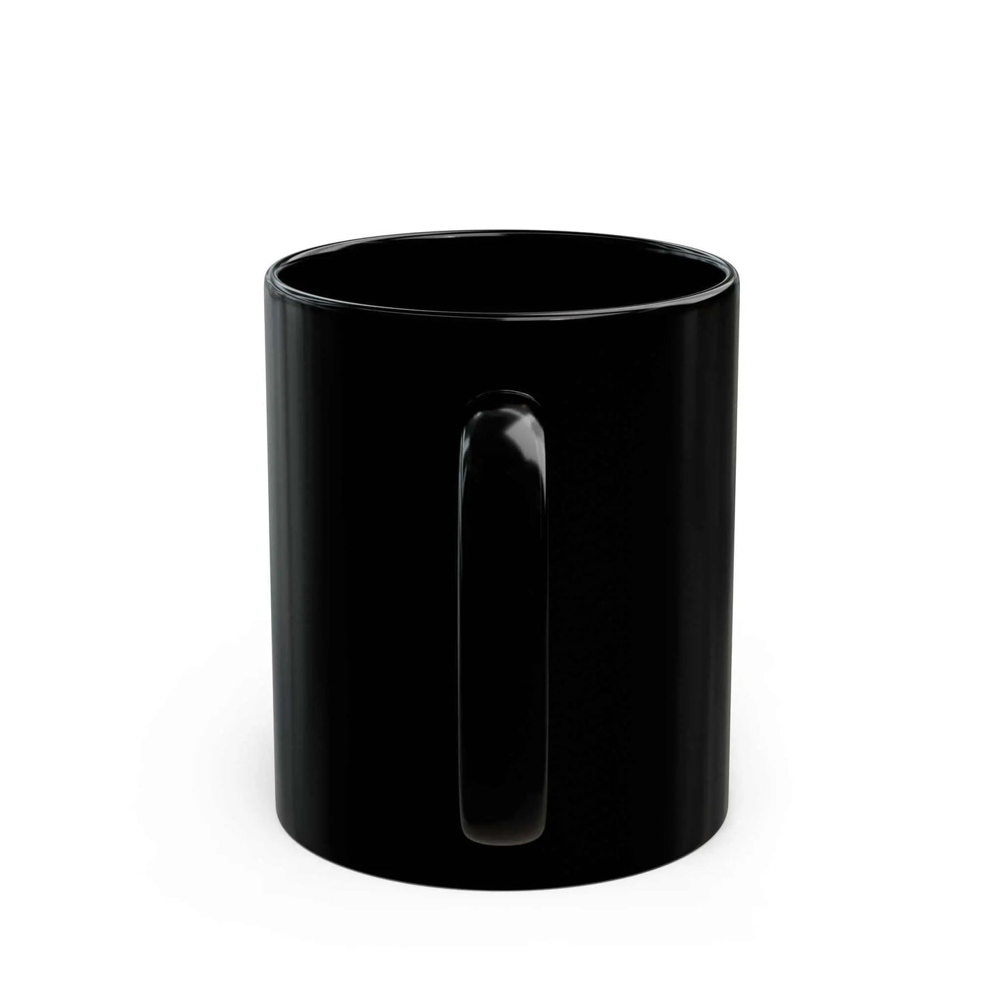 Black ceramic mug with "Don't Like Dogs" statement, sleek finish, humor-themed design.