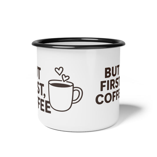 Enamel Camp Coffee Mug, Ideal for Outdoor Adventures, Camping Gifts, Rustic Kitchen Decor, Cozy Mornings, Coffee Lovers - Toddcraft