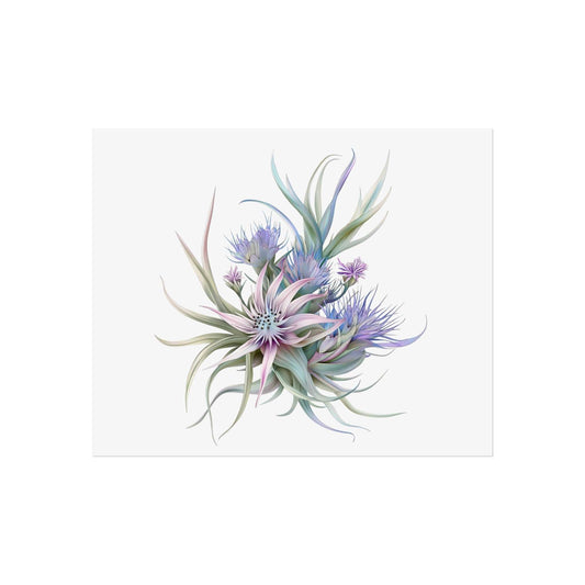 Fine art poster with floral design on gallery-grade paper, featuring Giclée print quality and smooth matte finish.