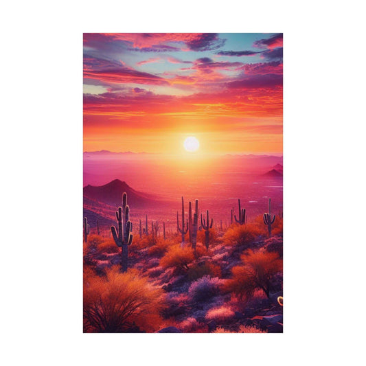 Sunrise vertical matte poster on museum-grade paper with vibrant colors.