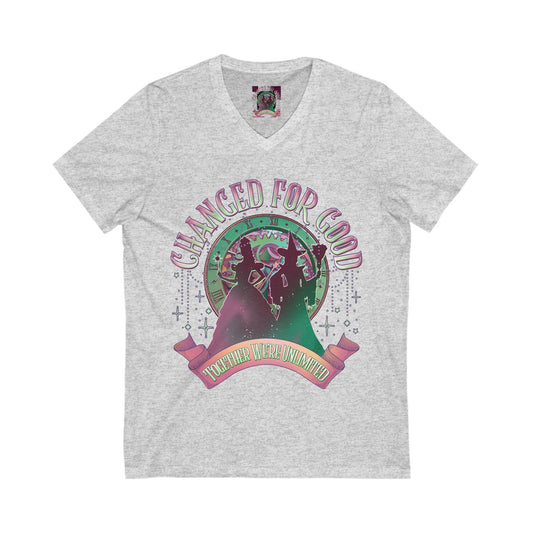 Empowering Change V-Neck Tee, Feminist T-Shirt, Positive Vibes Shirt, Inspirational Gift, Casual Wear, Confidence Boost - Toddcraft