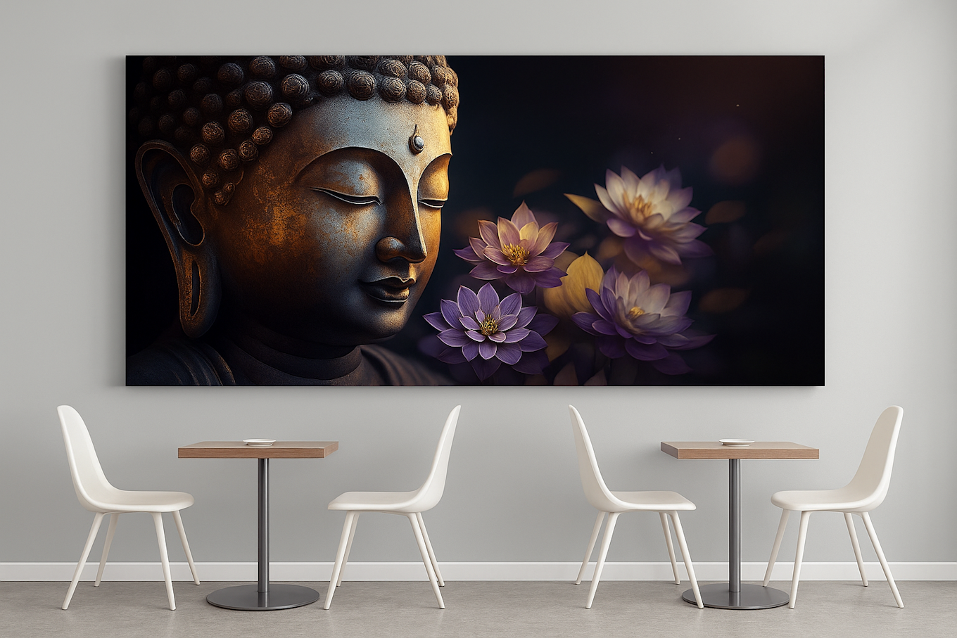 Unframed Rolled Art Print Lord Buddha Canvas For Home Décor - Toddcraft